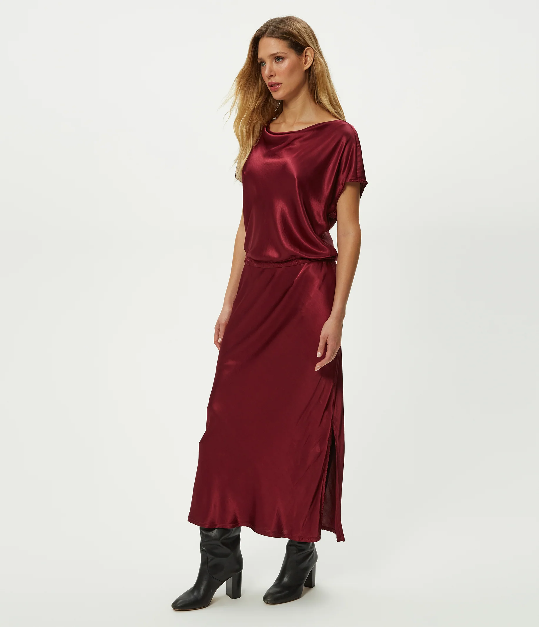 Karter Satin Midi Dress - Image 11