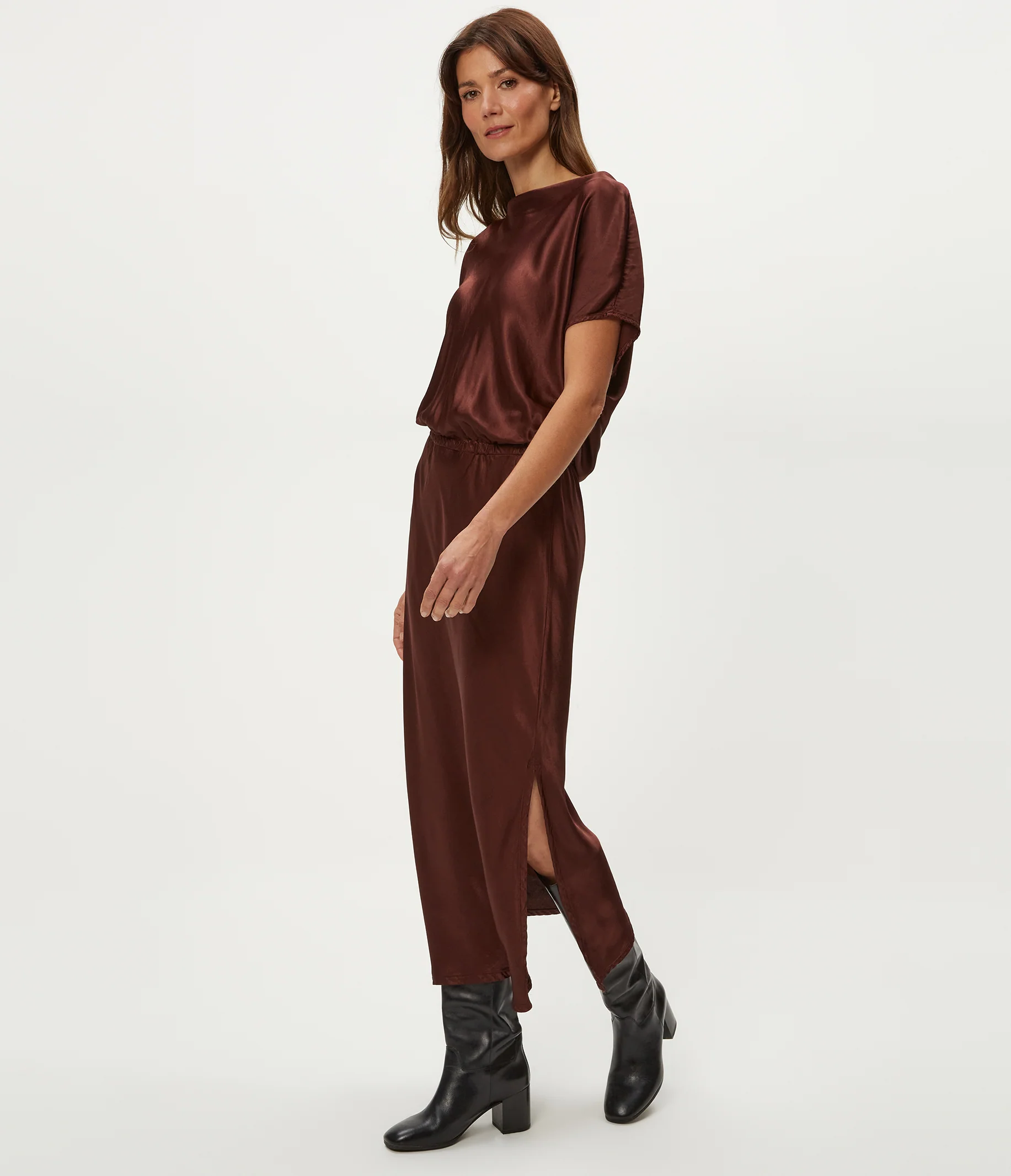 Karter Satin Midi Dress - Image 7