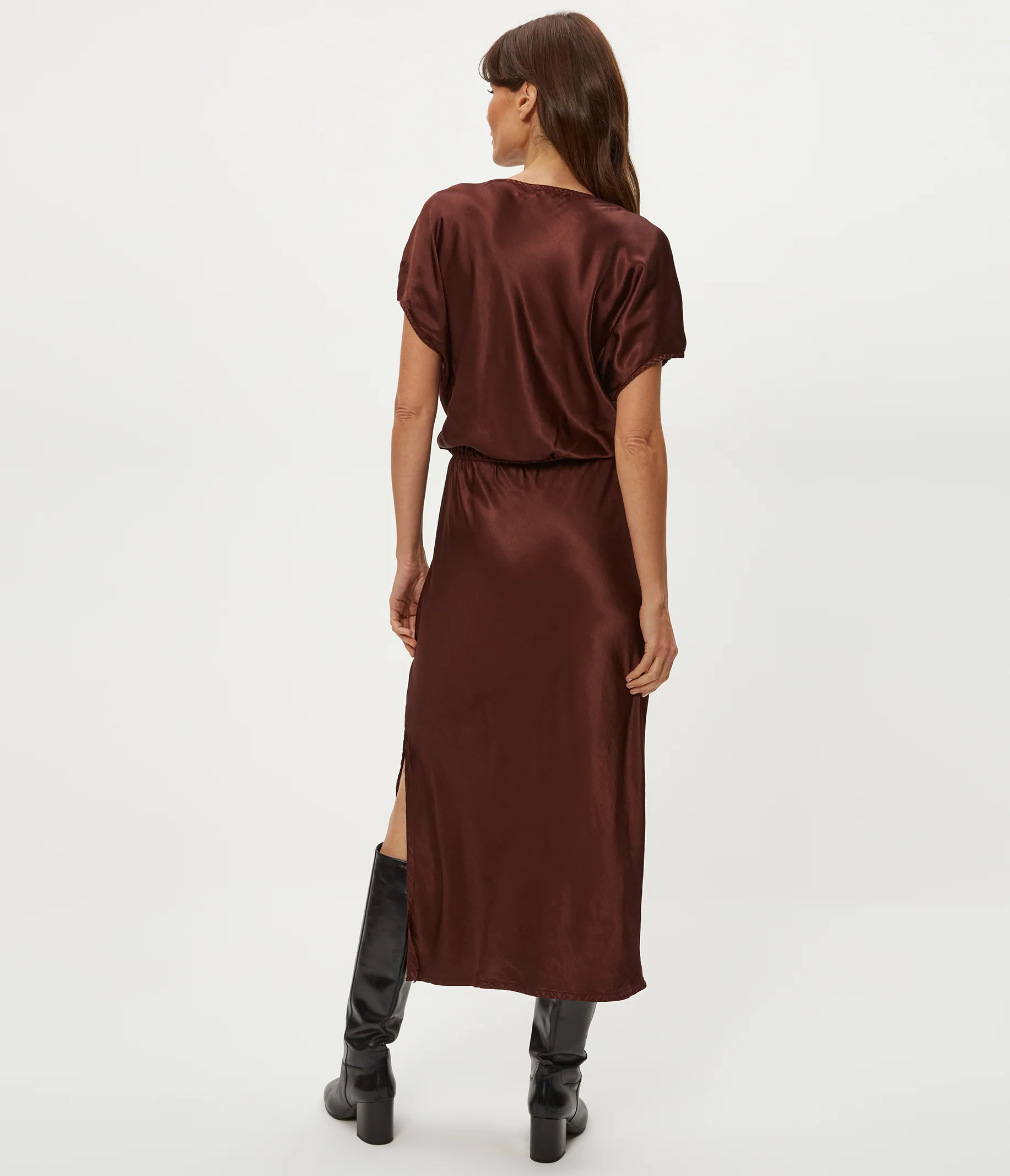 Karter Satin Midi Dress - Image 8