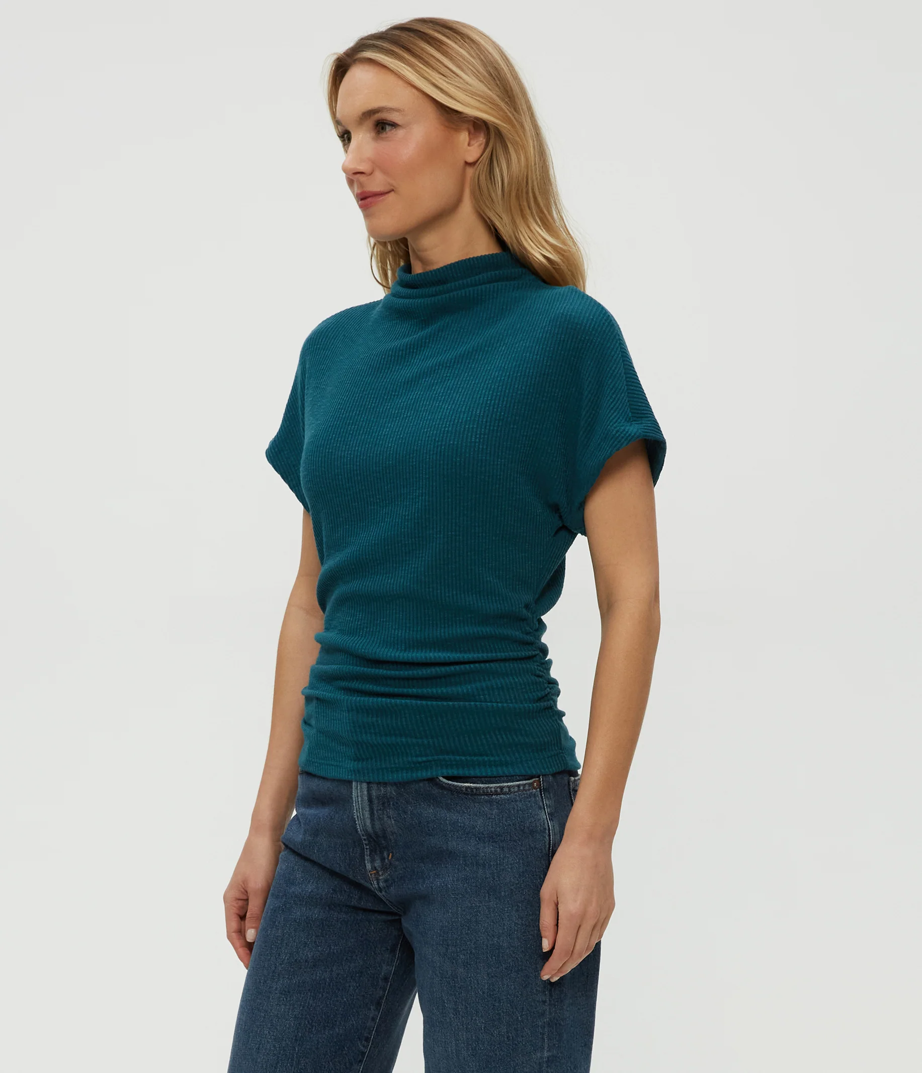 Lara Ribbed Mock Neck Top - Image 10