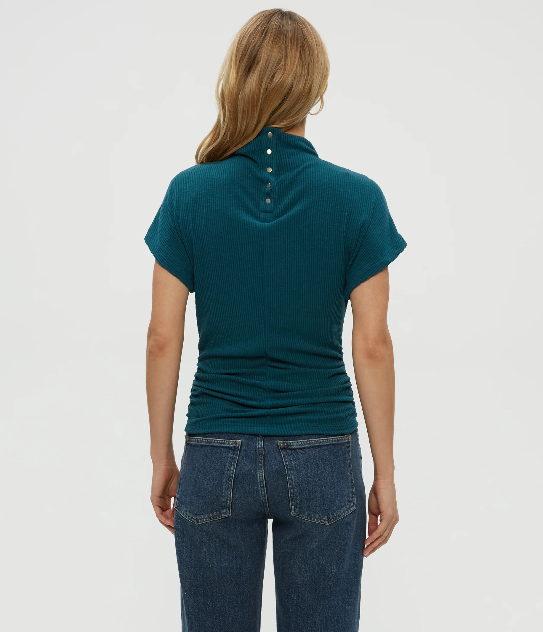 Lara Ribbed Mock Neck Top - Image 11