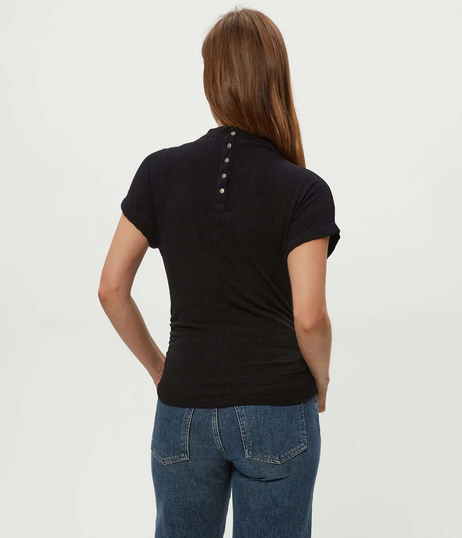 Lara Ribbed Mock Neck Top - Image 4