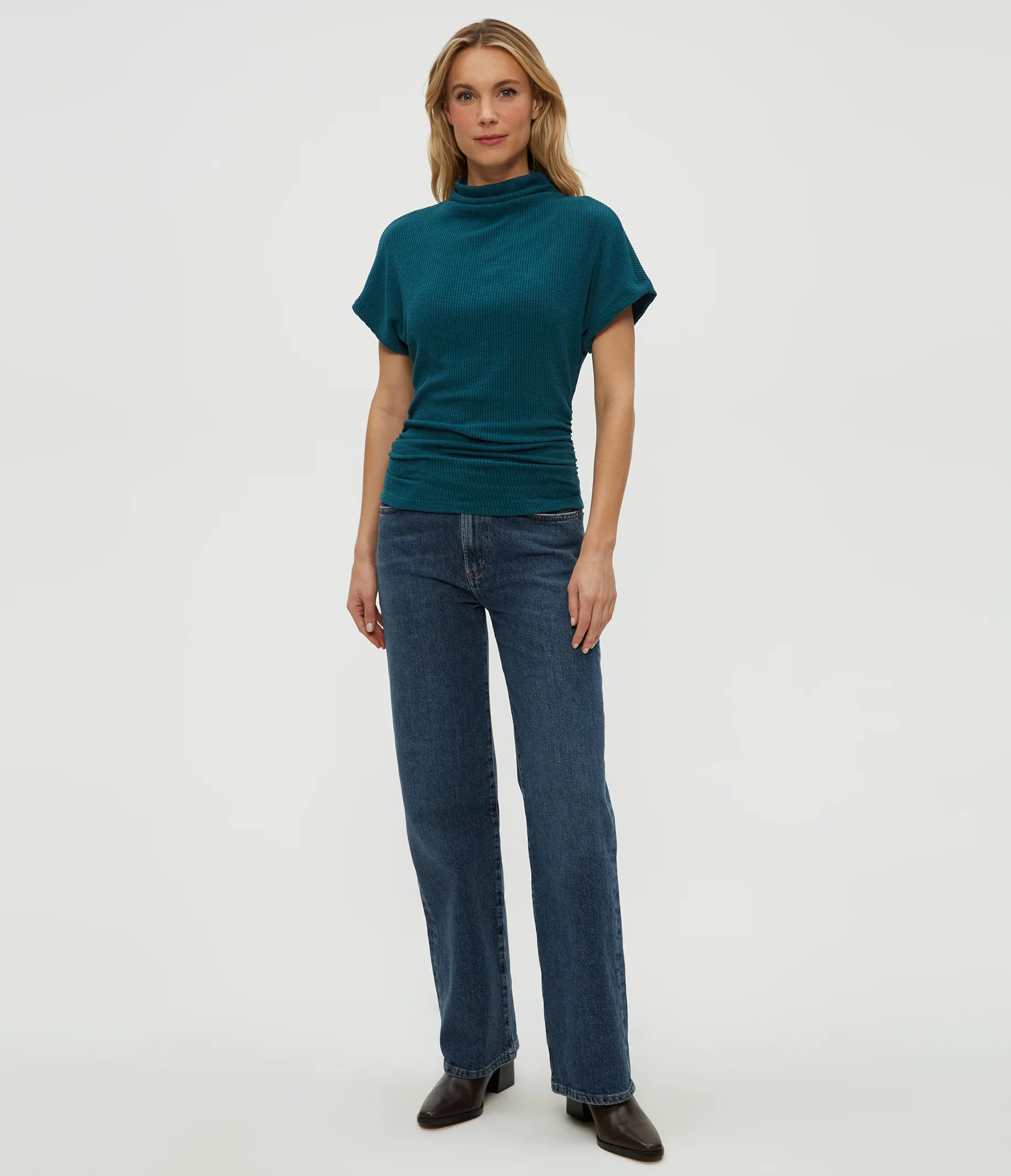 Lara Ribbed Mock Neck Top - Image 9