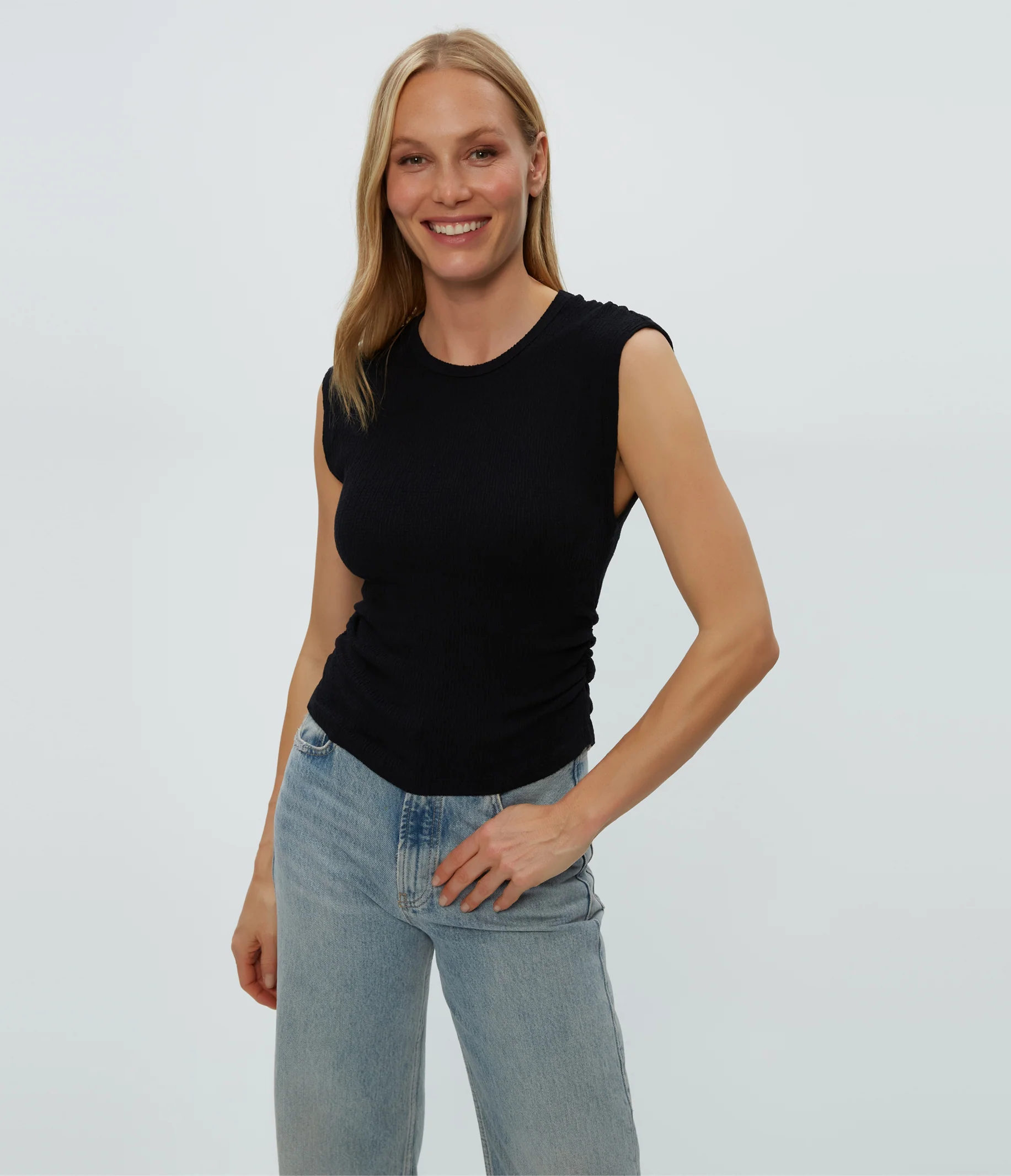 Leighton Power Shoulder Top