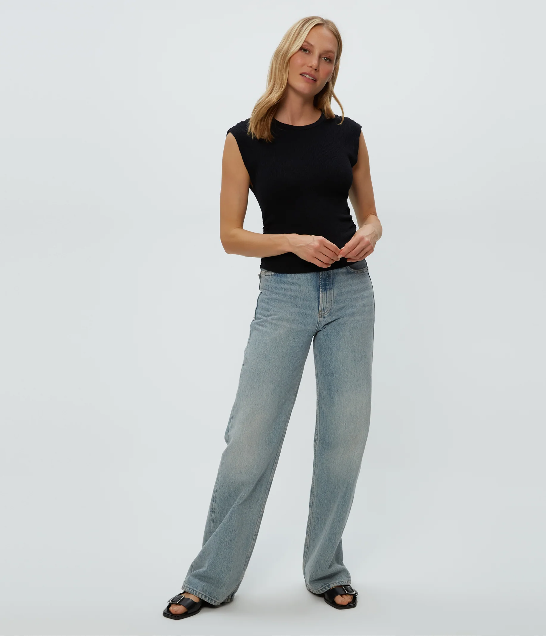 Leighton Power Shoulder Top - Image 2