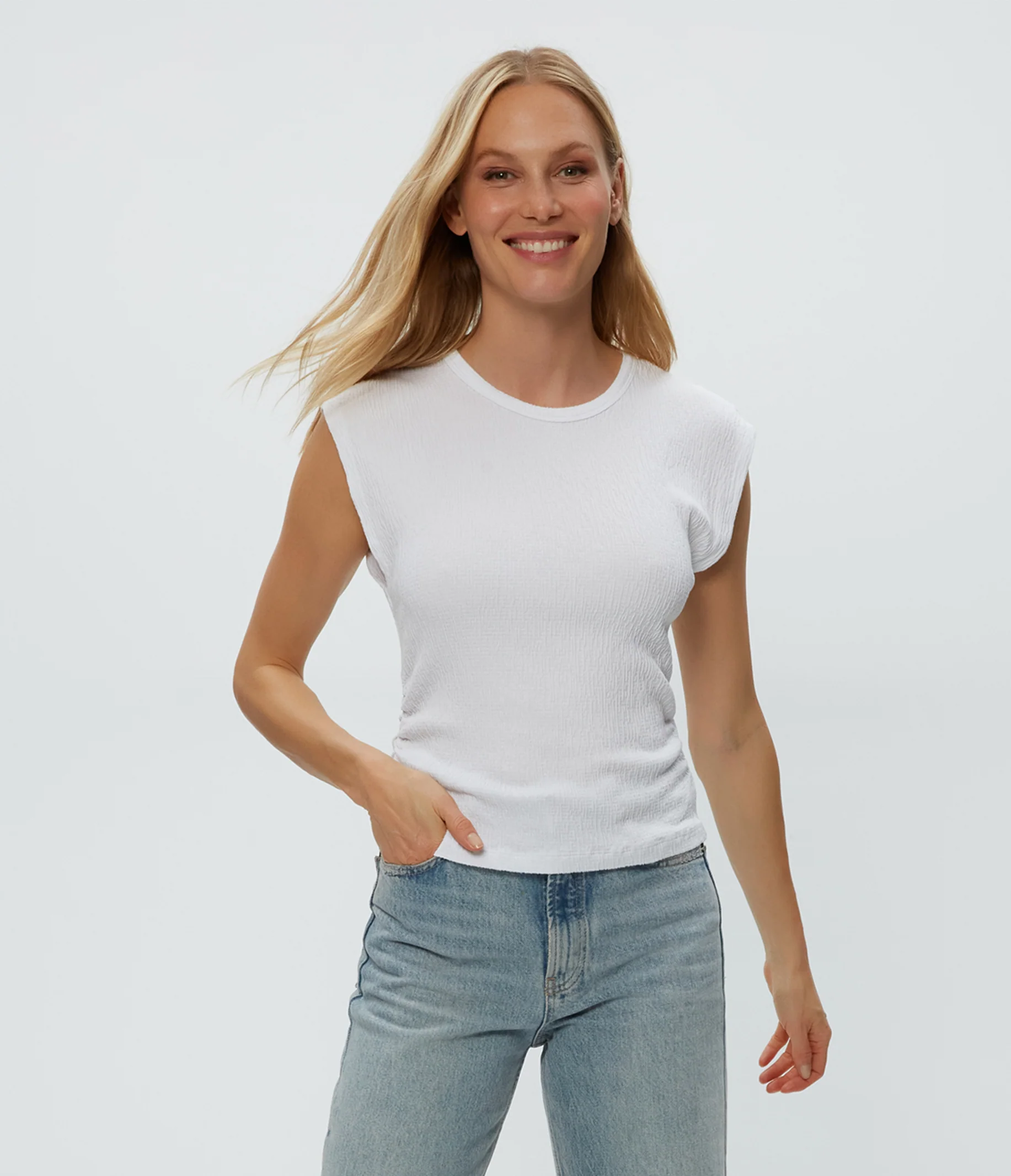 Leighton Power Shoulder Top - Image 9
