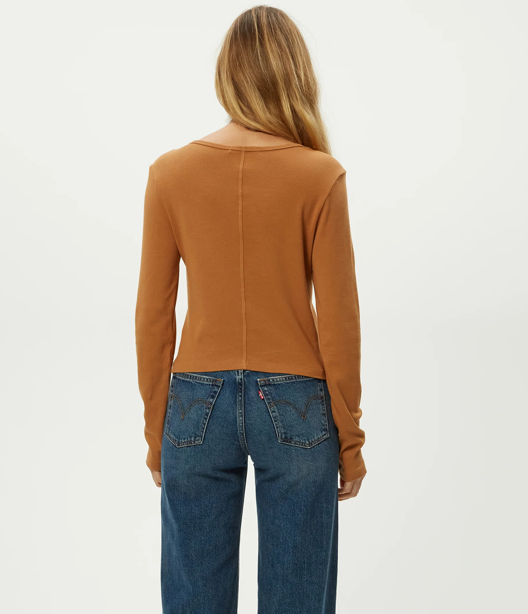 Lizzie V-Neck Long Sleeve Tee - Image 20