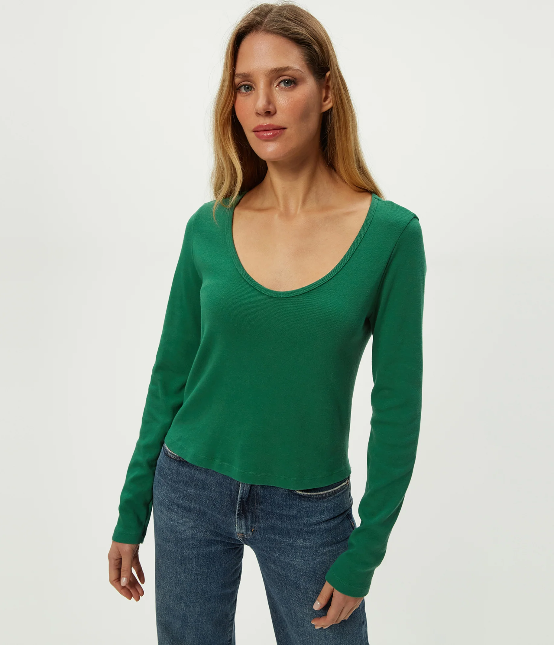 Lizzie V-Neck Long Sleeve Tee - Image 5
