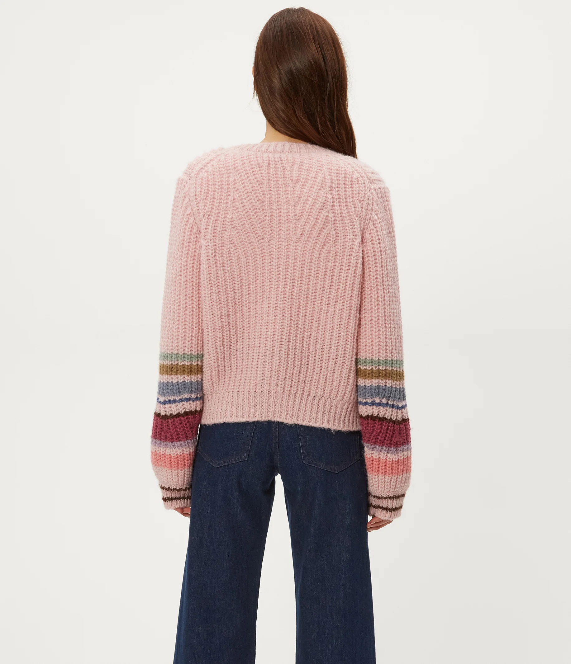 Lumi Striped Crew Cardigan - Image 10