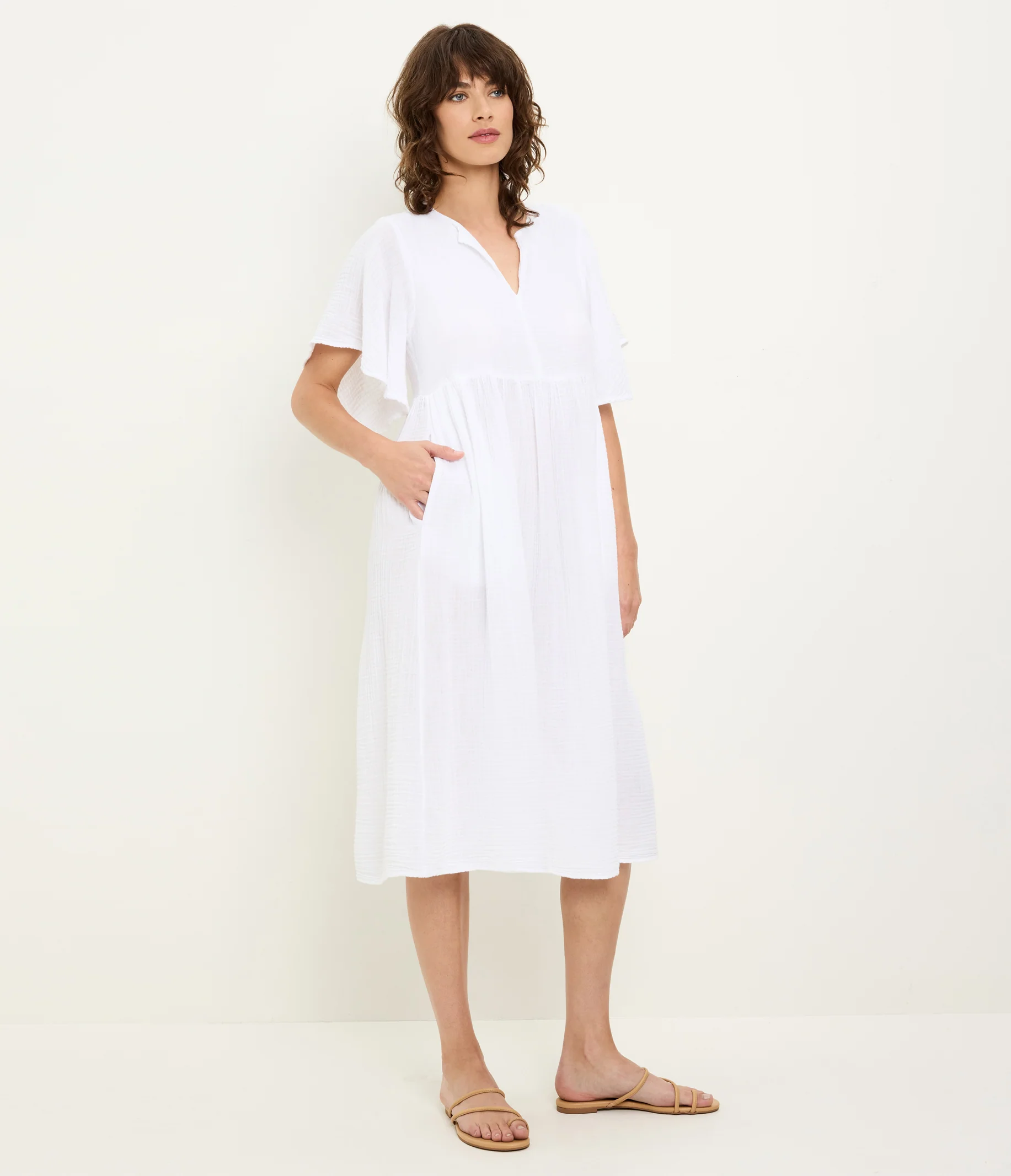 Madeline Flutter Sleeve Dress - Image 4