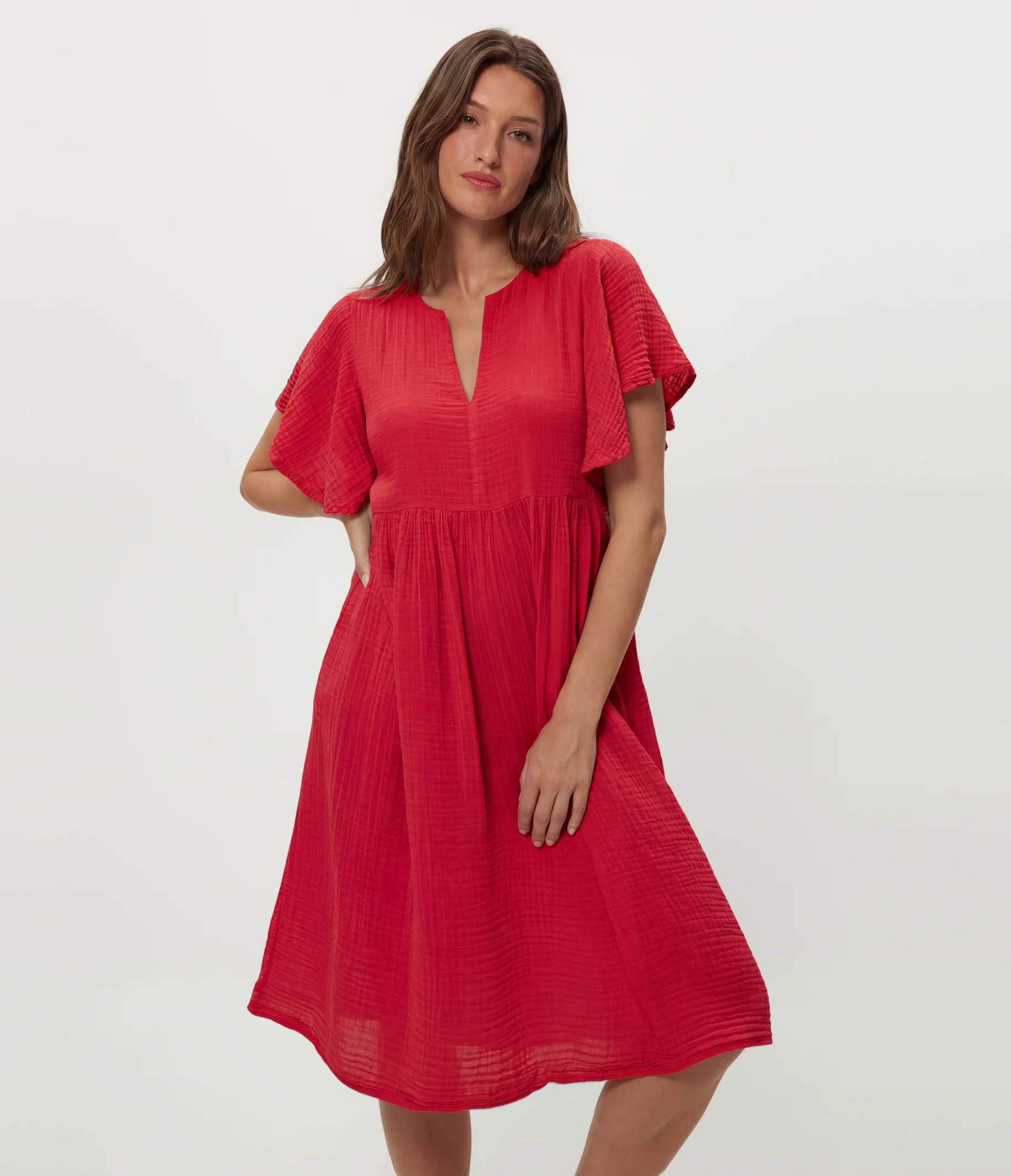 Madeline Flutter Sleeve Dress - Image 40