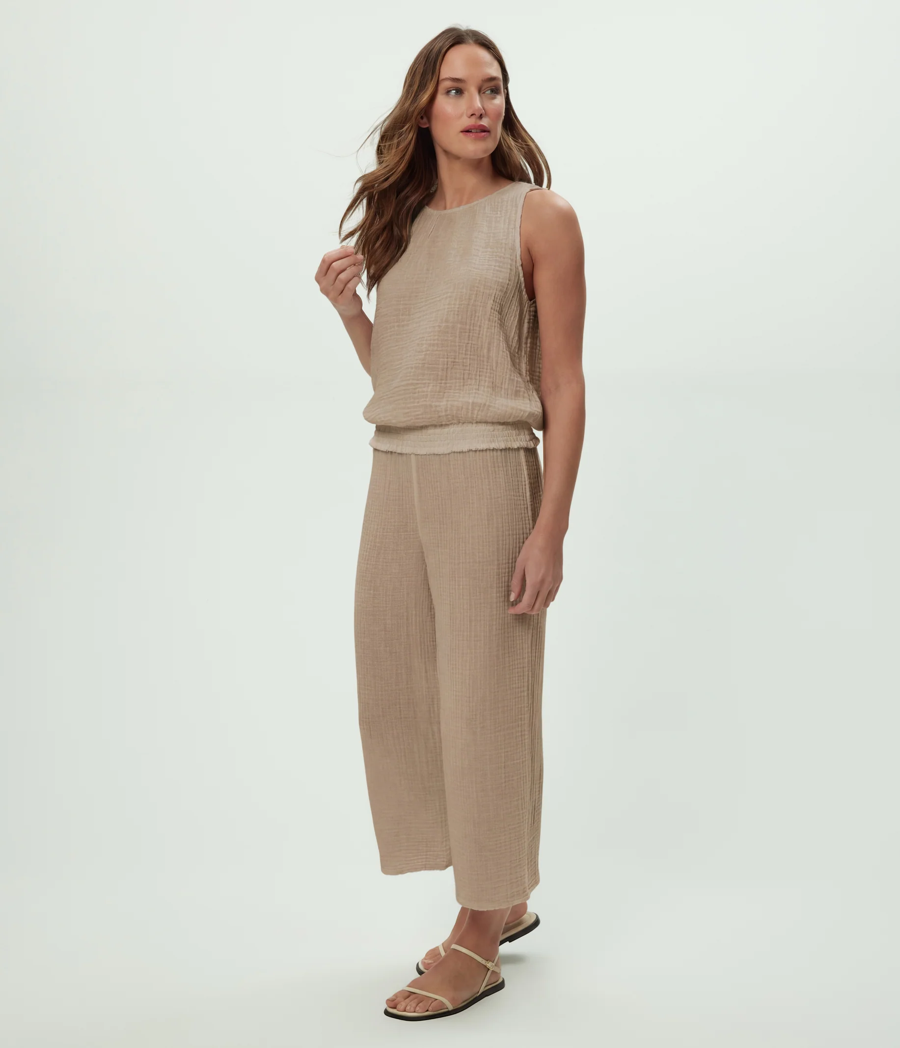 Medina Cropped Gauze Pant - Image 3