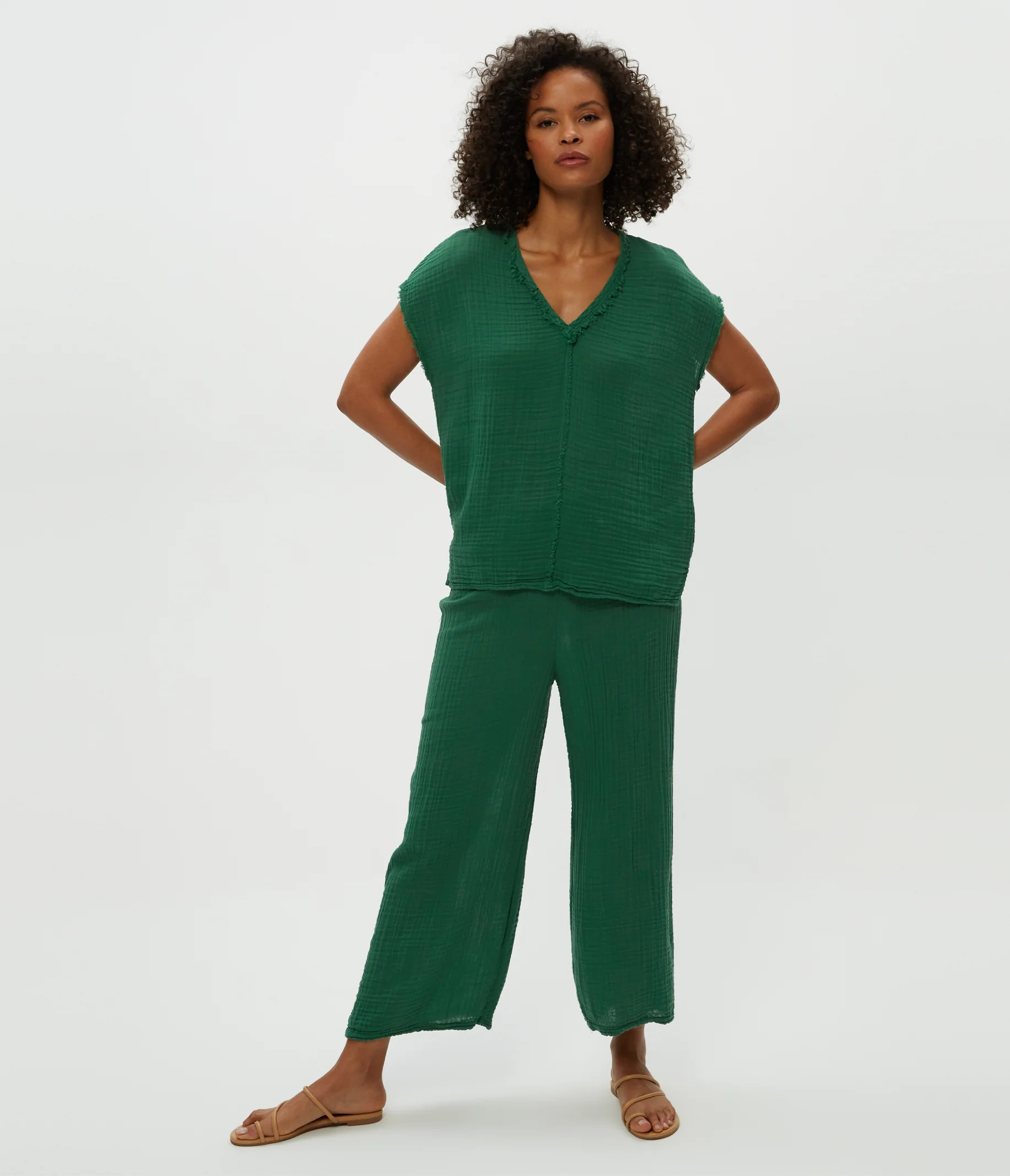 Medina Cropped Gauze Pant - Image 43