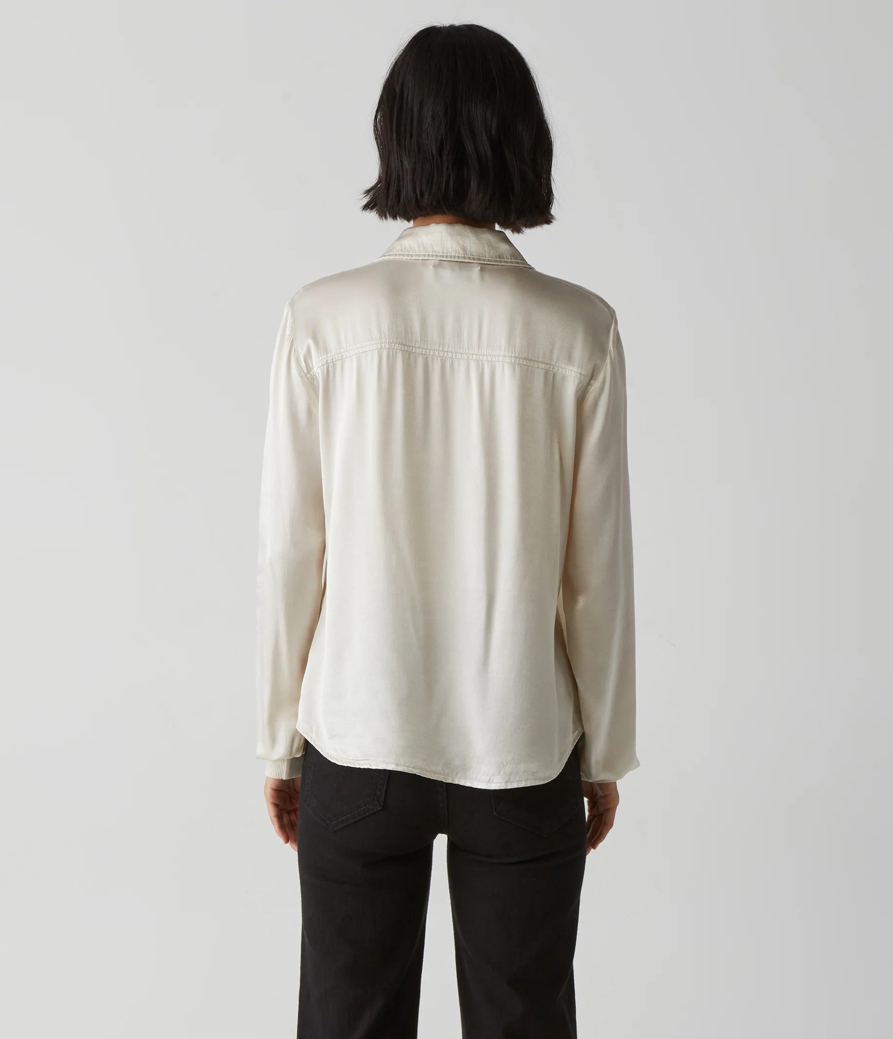 Meredith Satin Button Down Shirt - Image 40