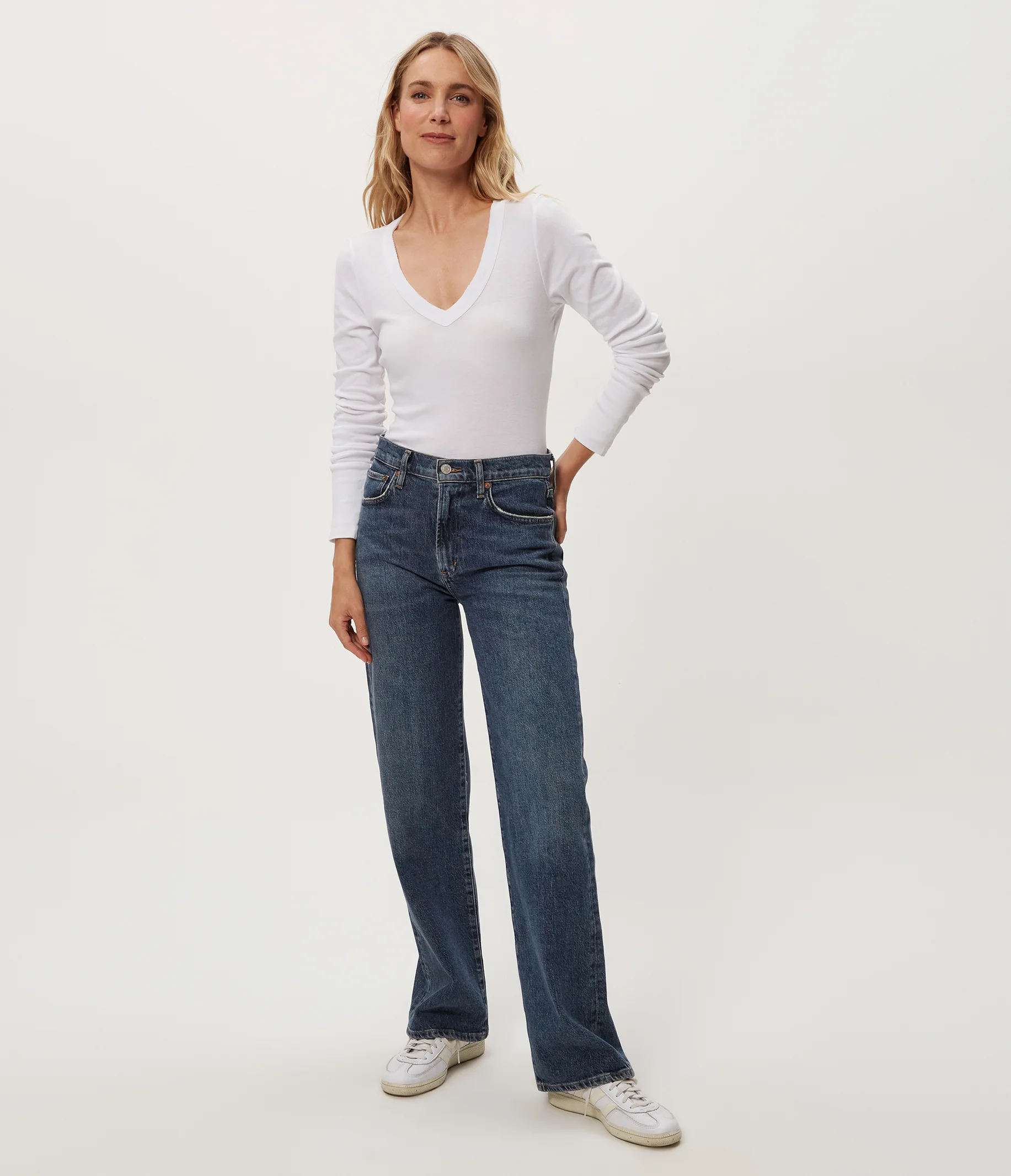 Molly Supima V-Neck Tee - Image 10