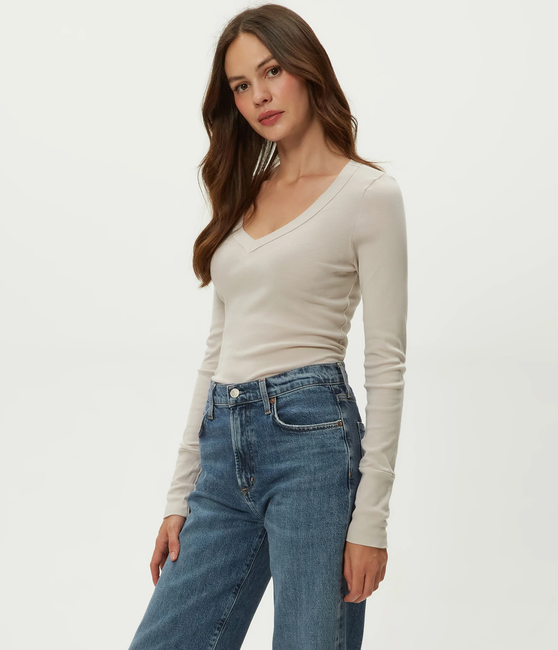 Molly Supima V-Neck Tee - Image 3