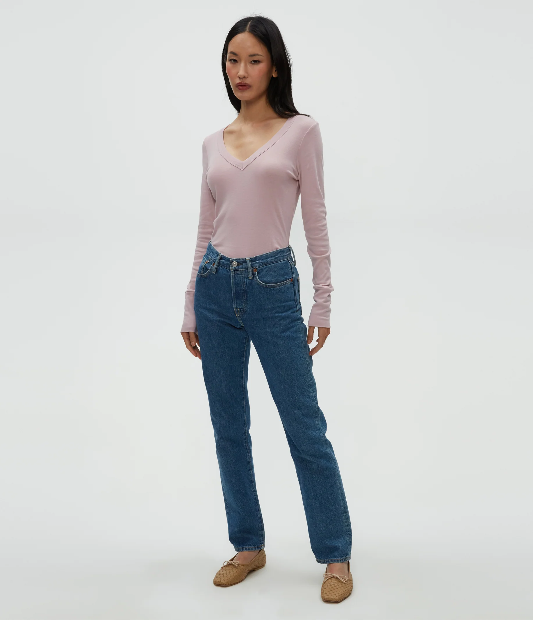 Molly Supima V-Neck Tee - Image 38