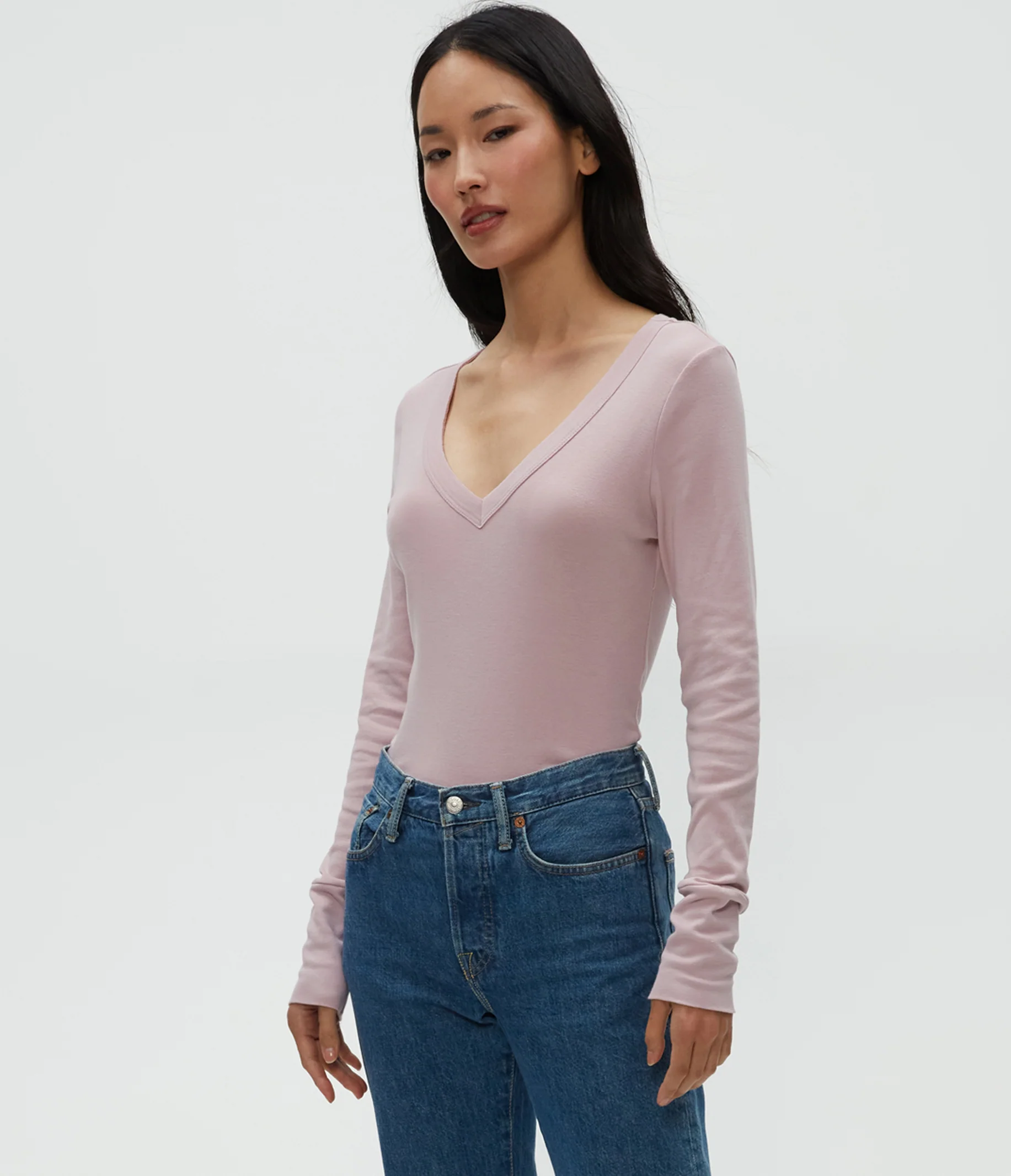 Molly Supima V-Neck Tee - Image 39