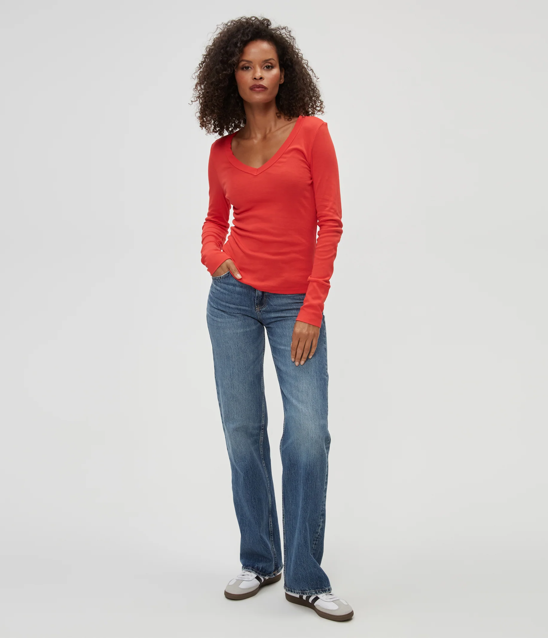Molly Supima V-Neck Tee - Image 42