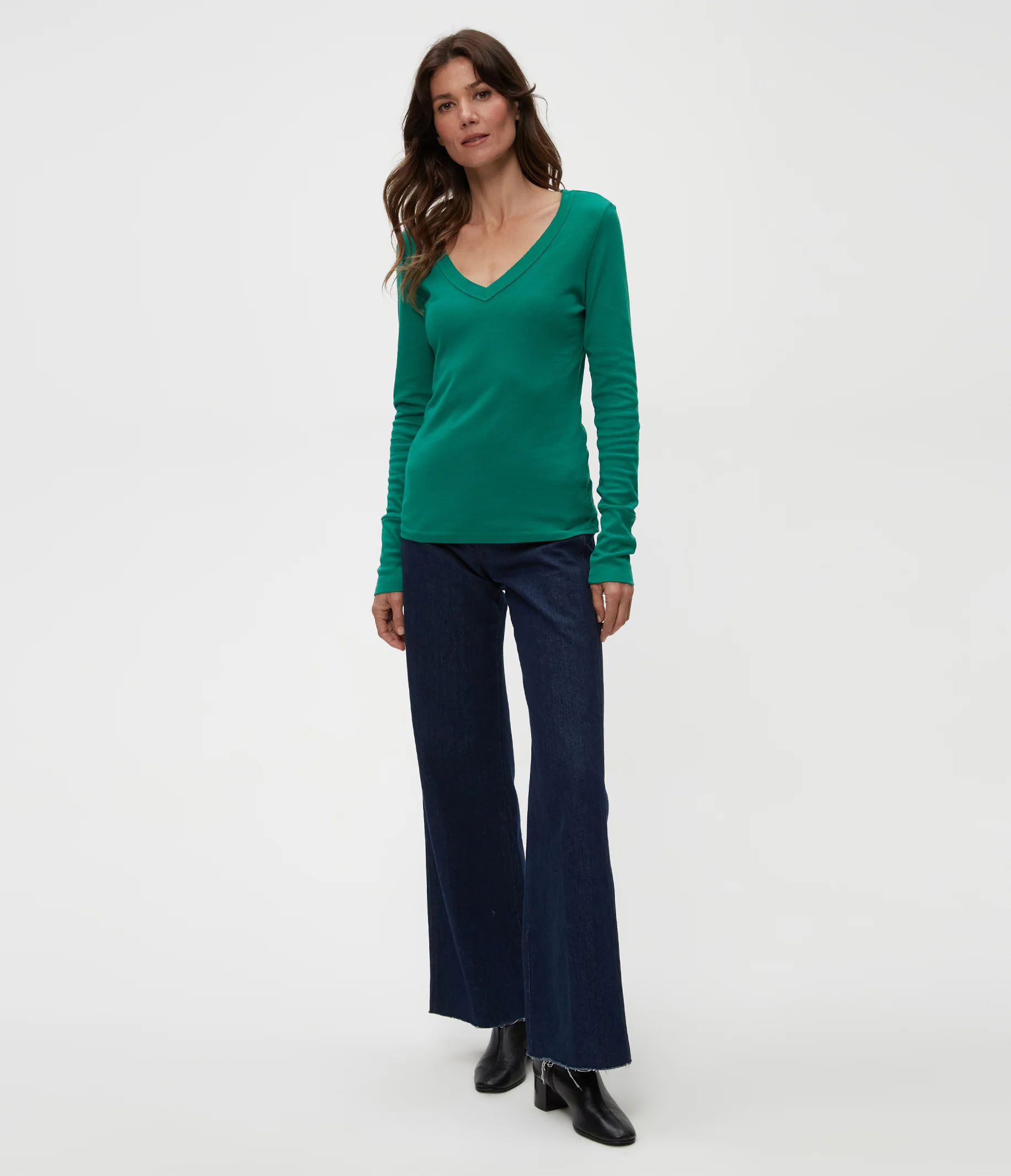 Molly Supima V-Neck Tee - Image 46