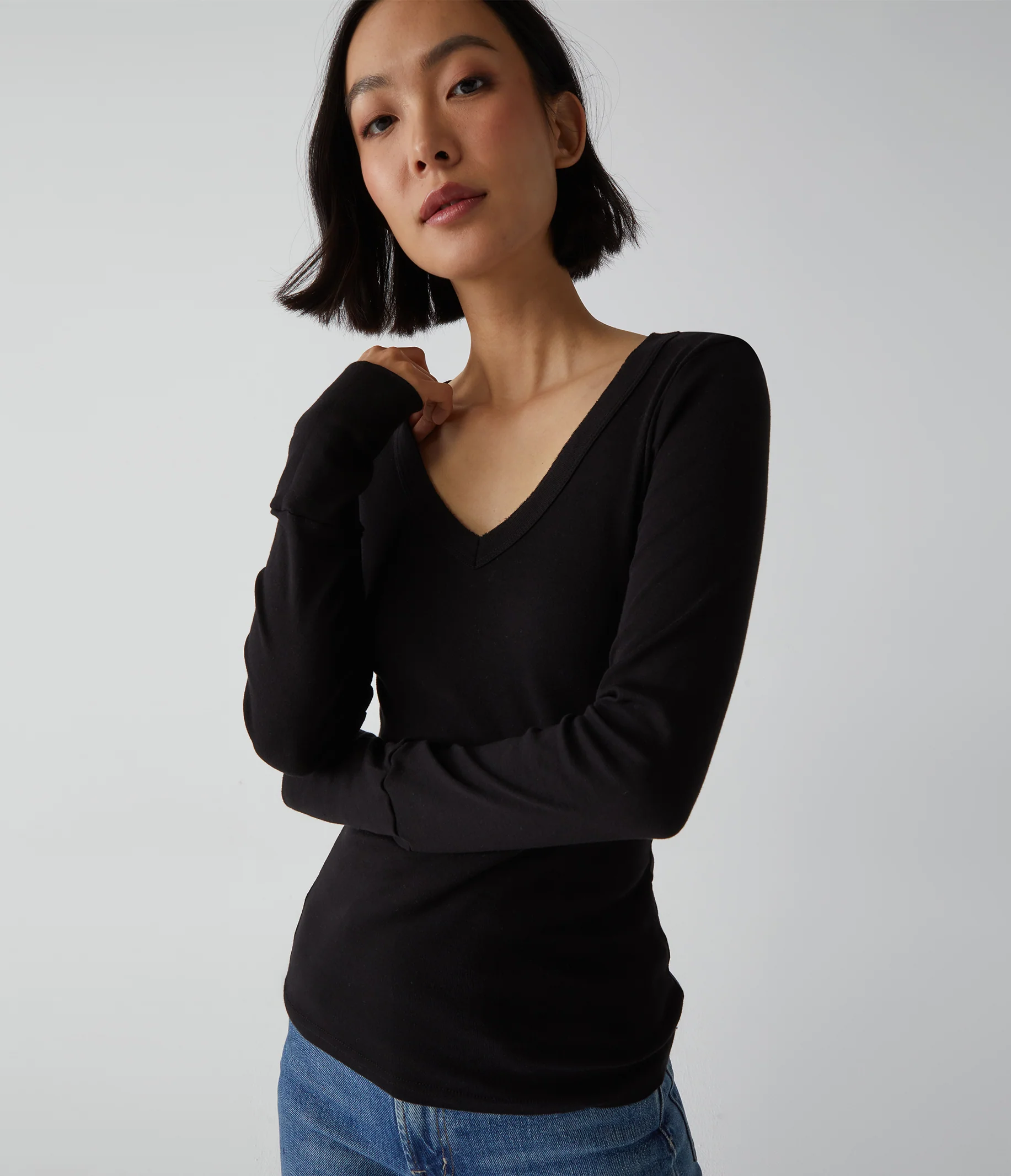 Molly Supima V-Neck Tee - Image 57