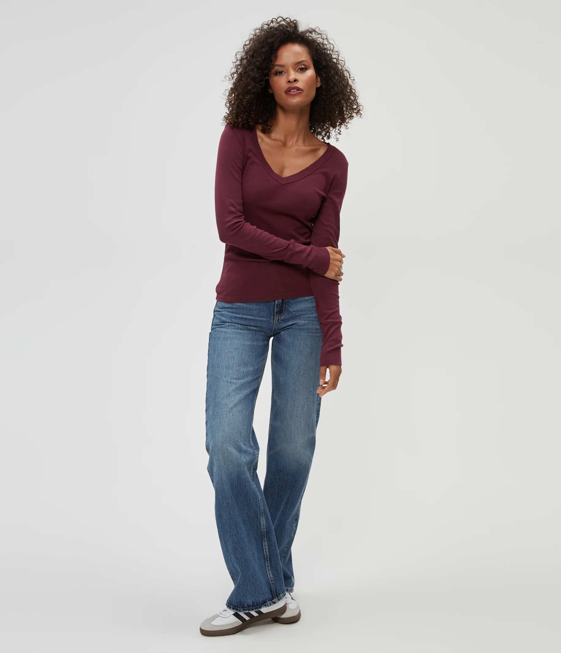 Molly Supima V-Neck Tee - Image 62