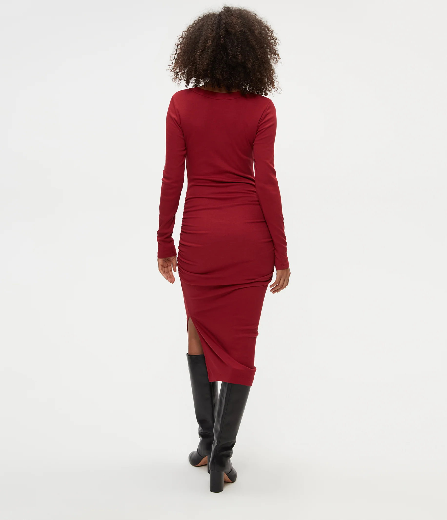 Nova Ribbed V-Neck Dress - Image 32