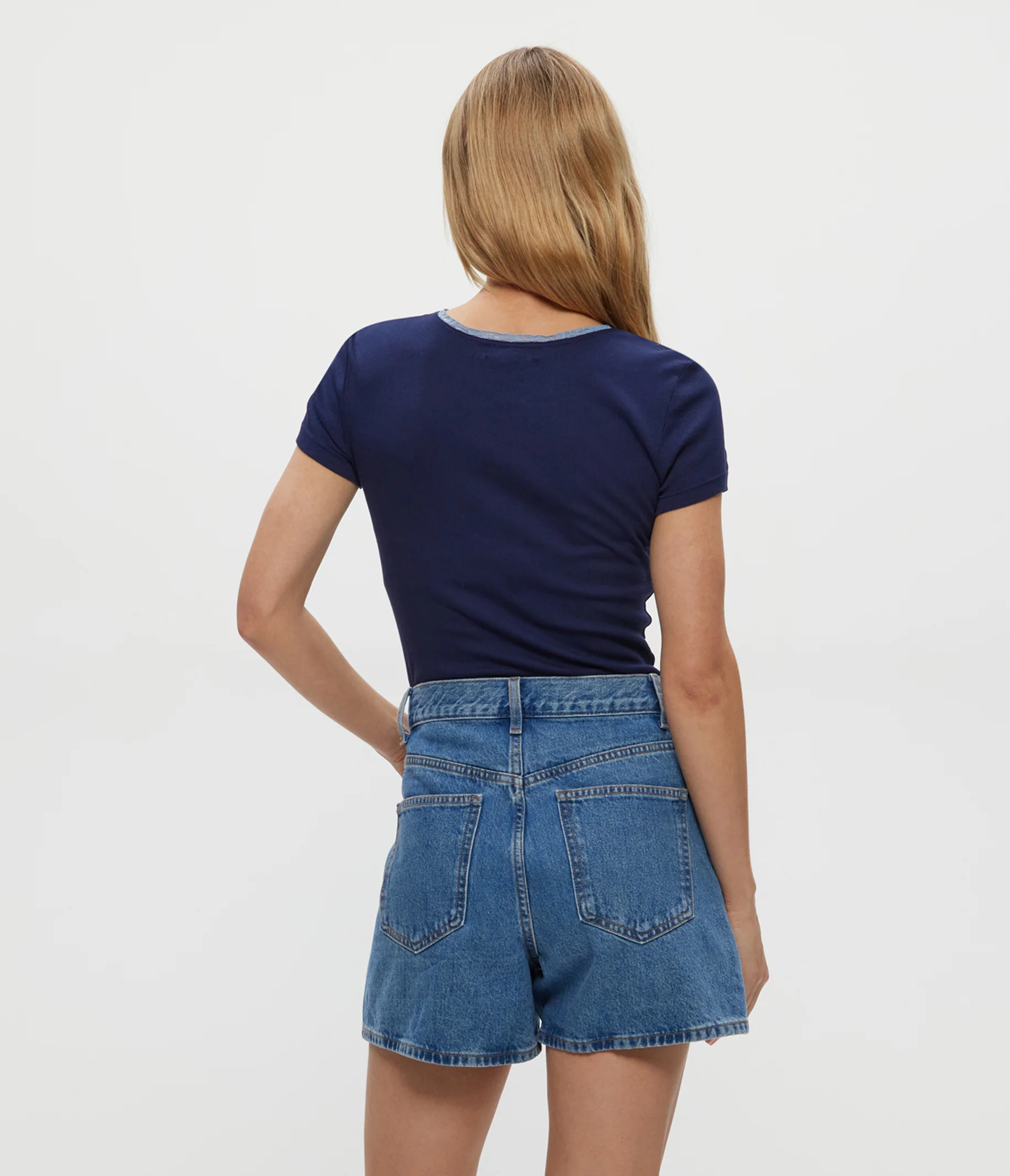 Paisley Supima Rib Lace Tee - Image 16