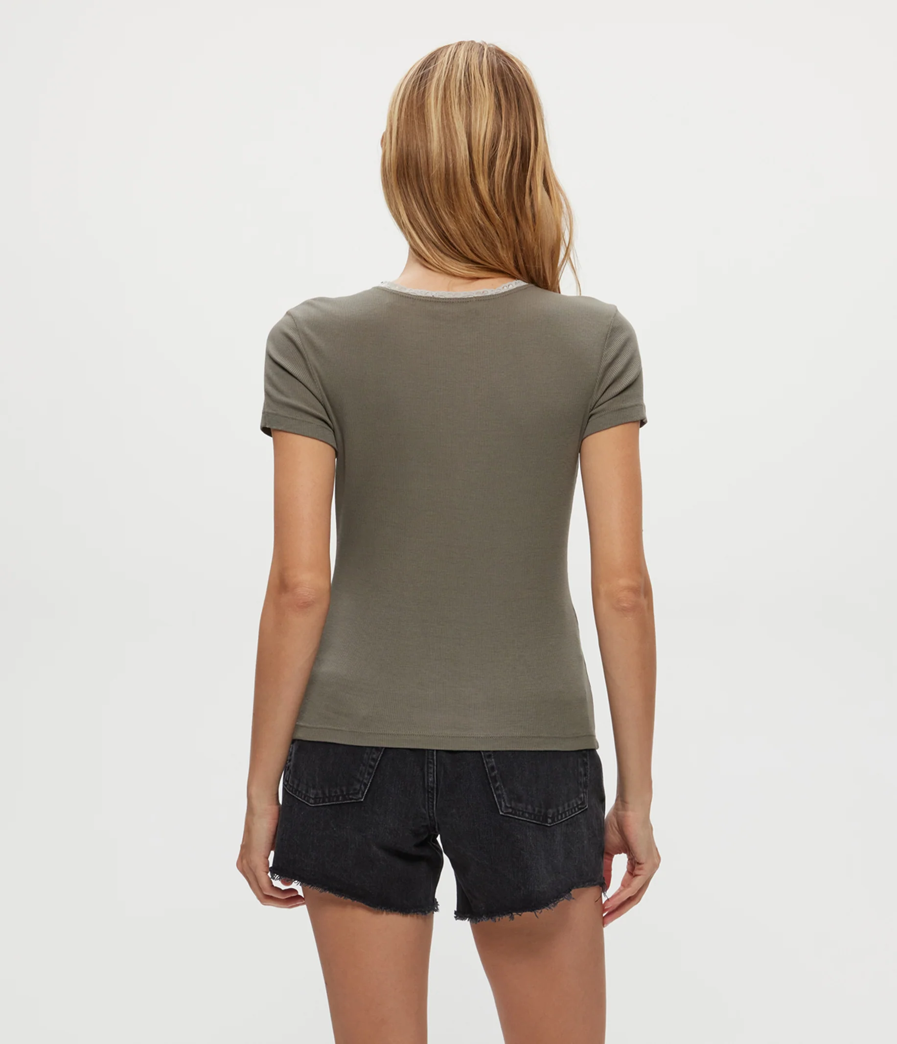 Paisley Supima Rib Lace Tee - Image 20