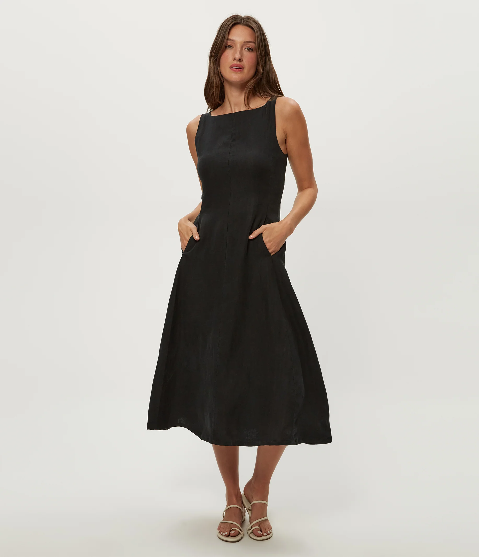 Palmira Linen Midi Dress - Image 12
