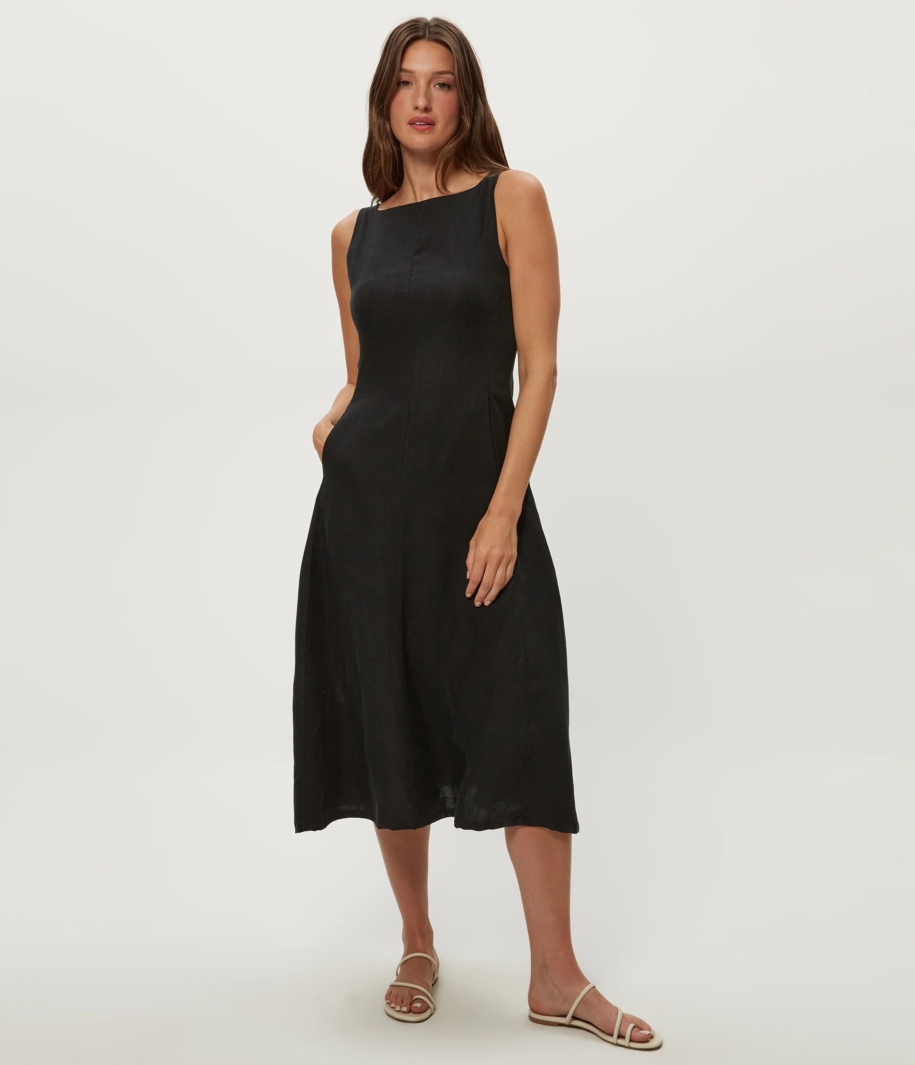 Palmira Linen Midi Dress - Image 13