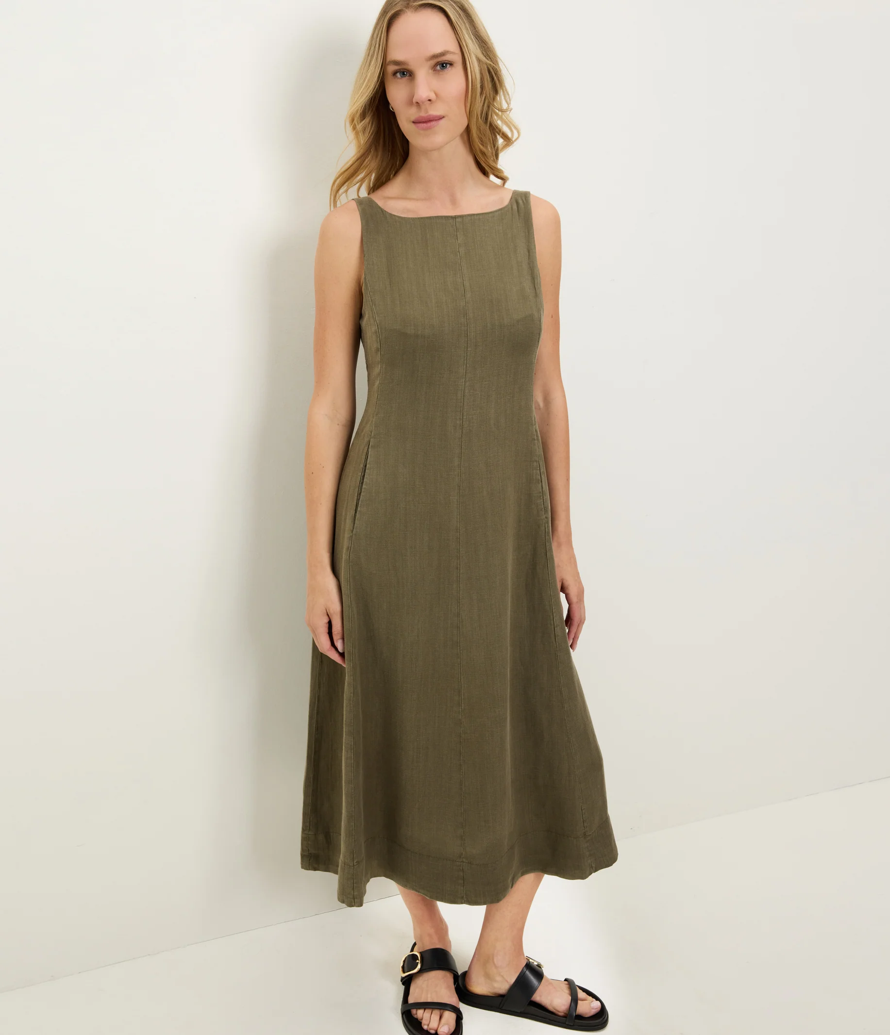 Palmira Linen Midi Dress - Image 16