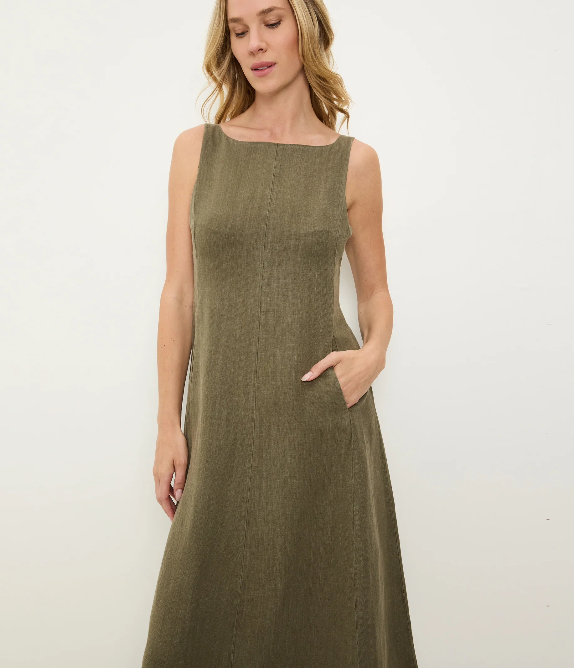 Palmira Linen Midi Dress - Image 17