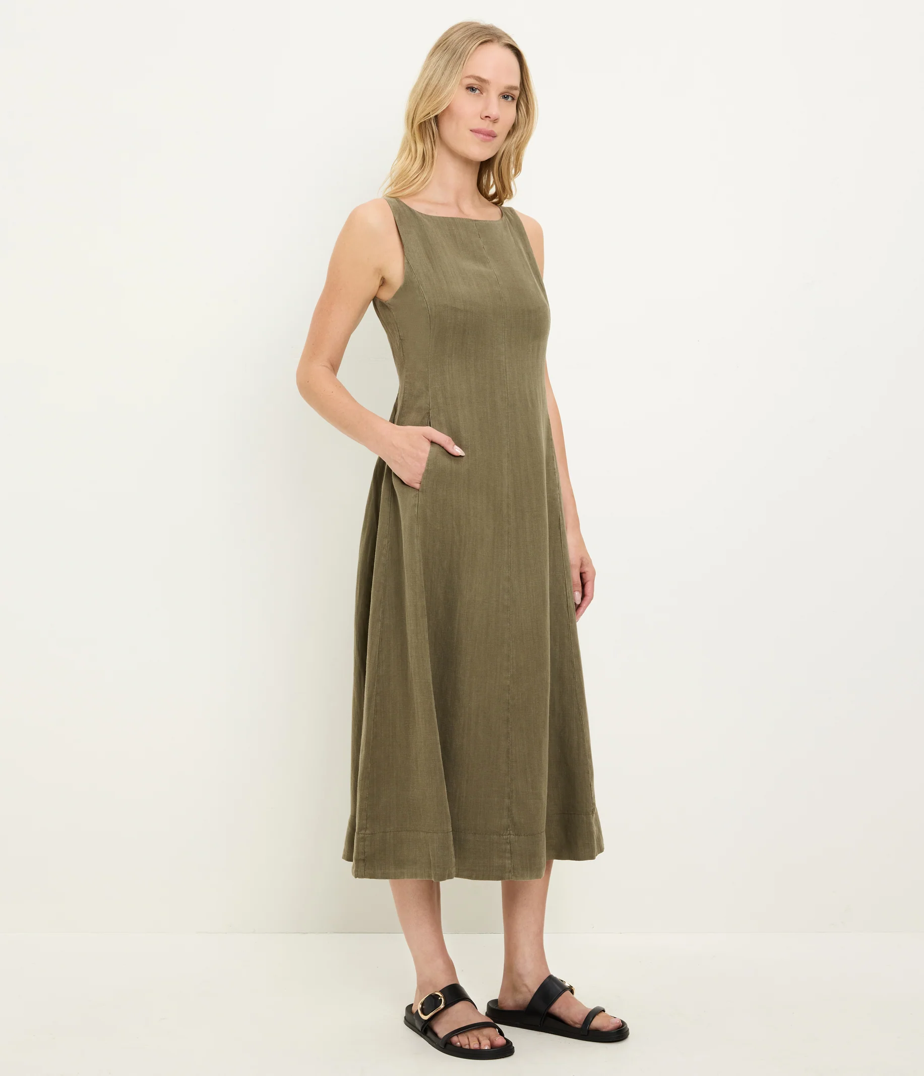 Palmira Linen Midi Dress - Image 18