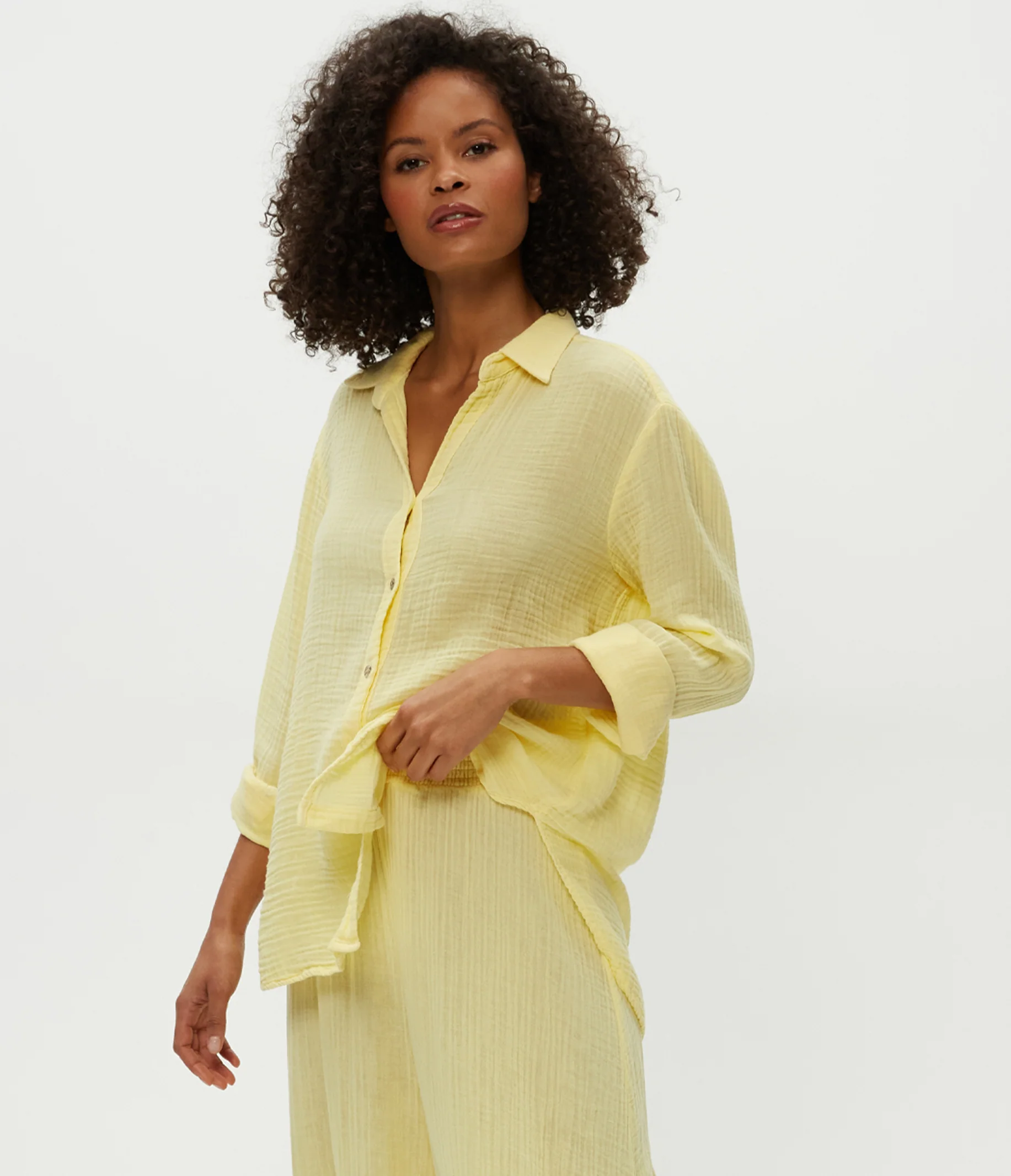 Leo Gauze Button Down Shirt - Image 32