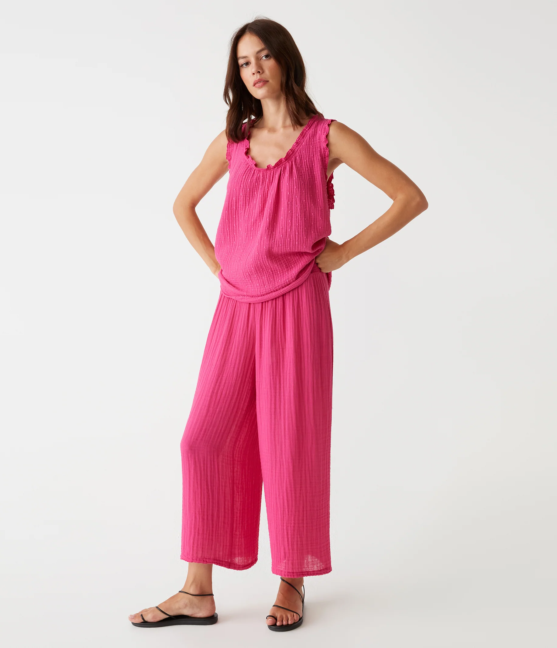 Medina Cropped Gauze Pant - Image 30