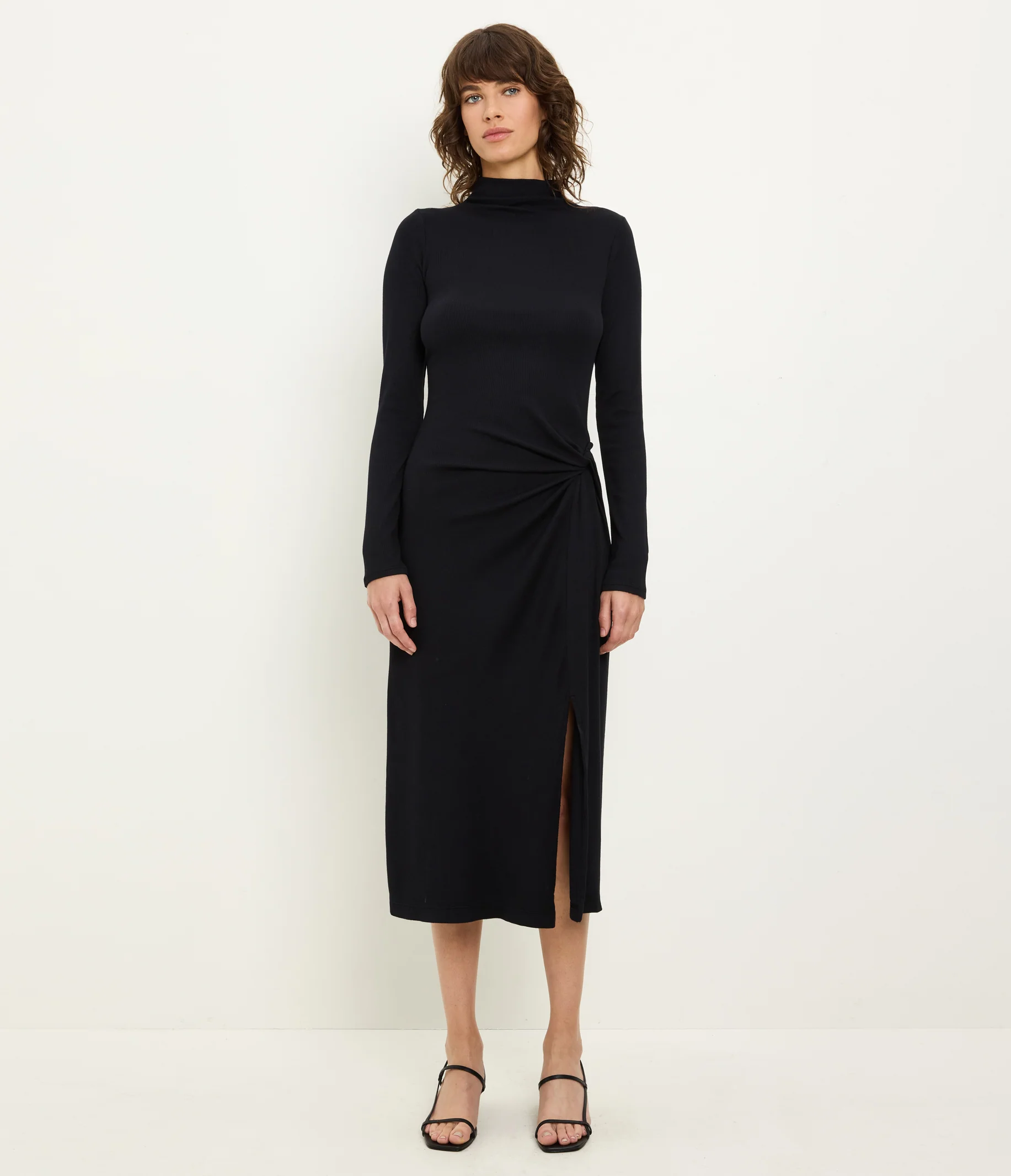 Petite Tish Mock Neck Midi Dress - Image 3