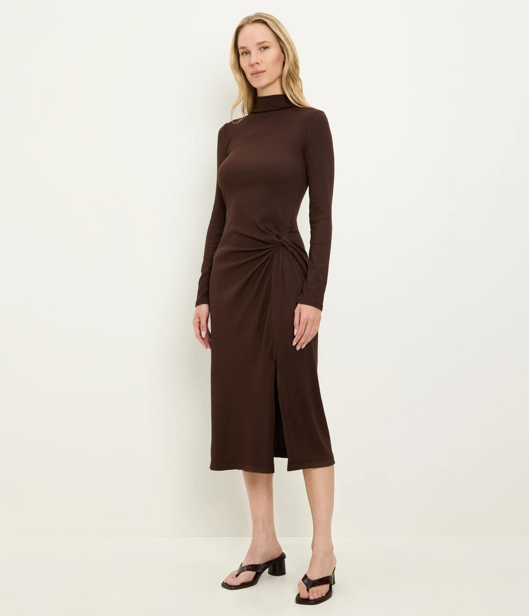 Petite Tish Mock Neck Midi Dress - Image 9