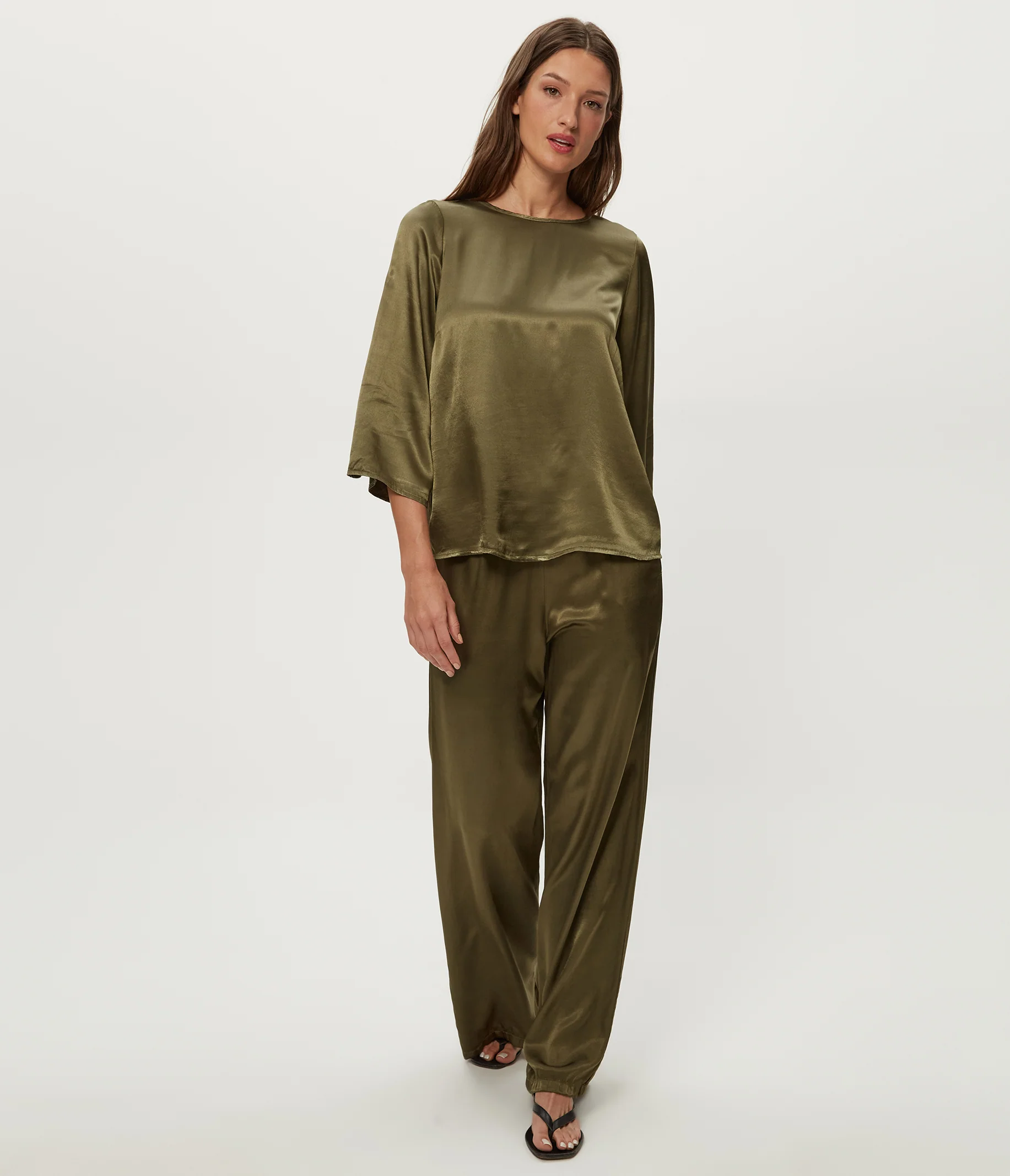 Rachelle Satin Boat Neck Top - Image 12
