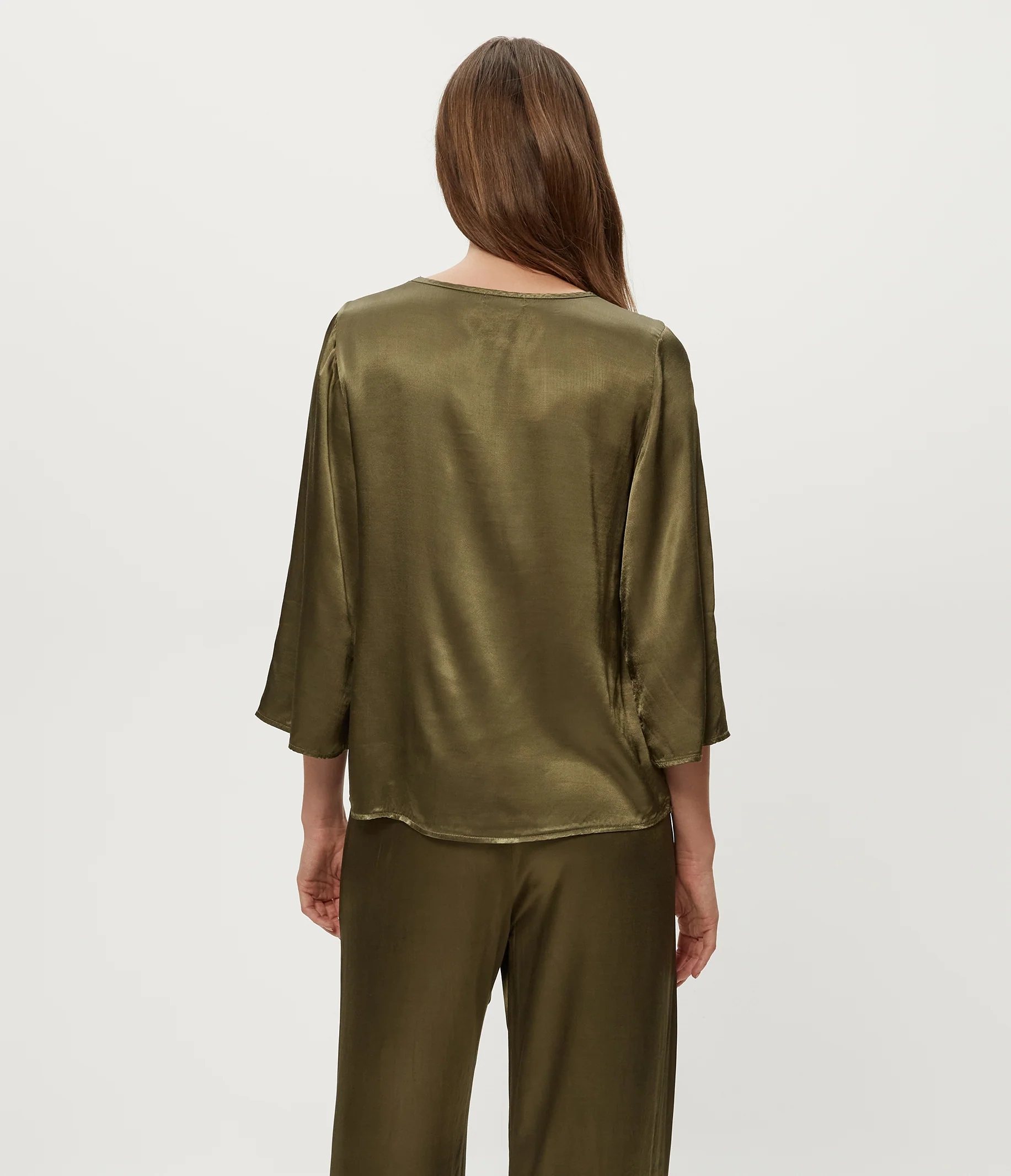 Rachelle Satin Boat Neck Top - Image 14