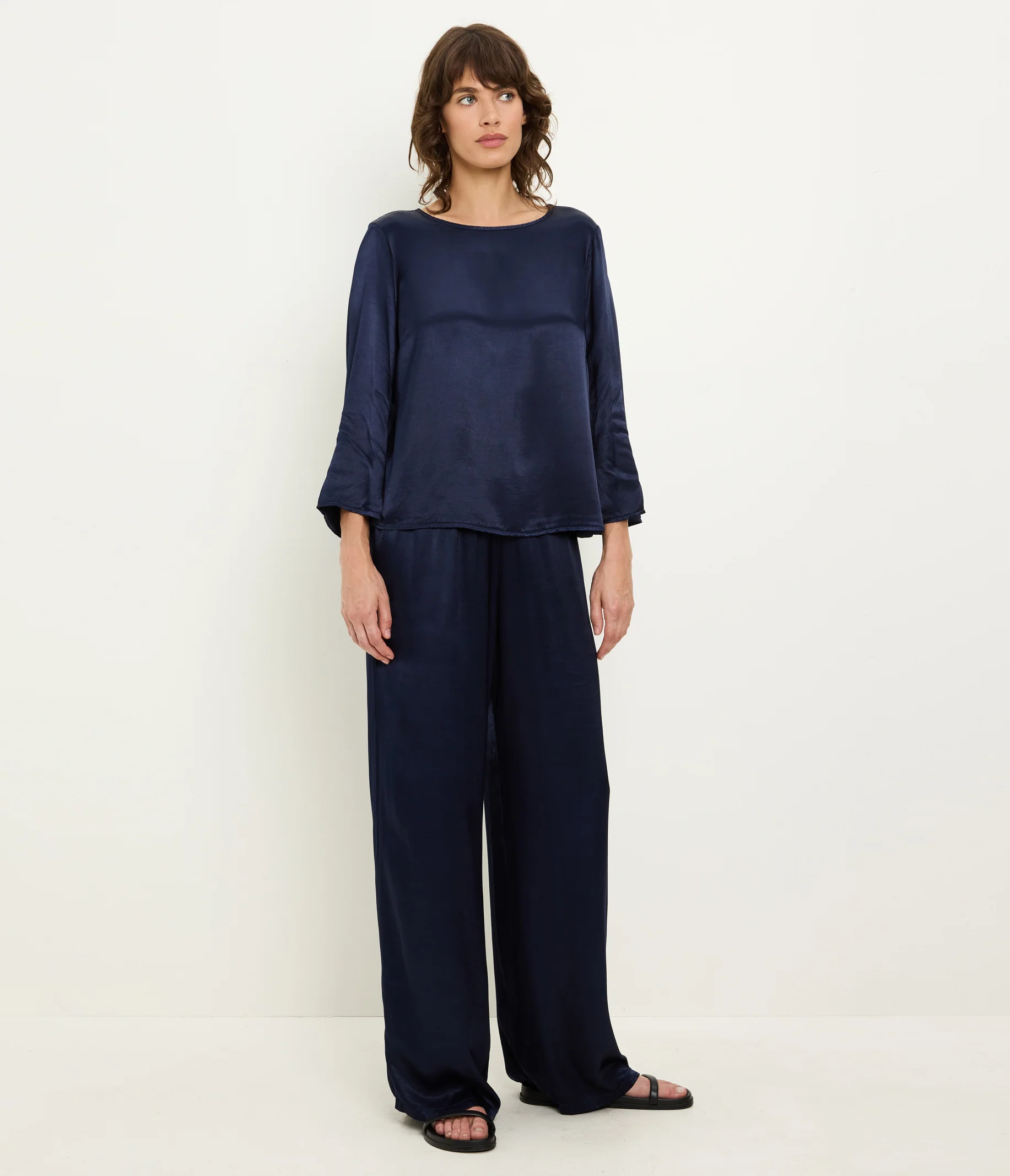 Rachelle Satin Boat Neck Top - Image 3