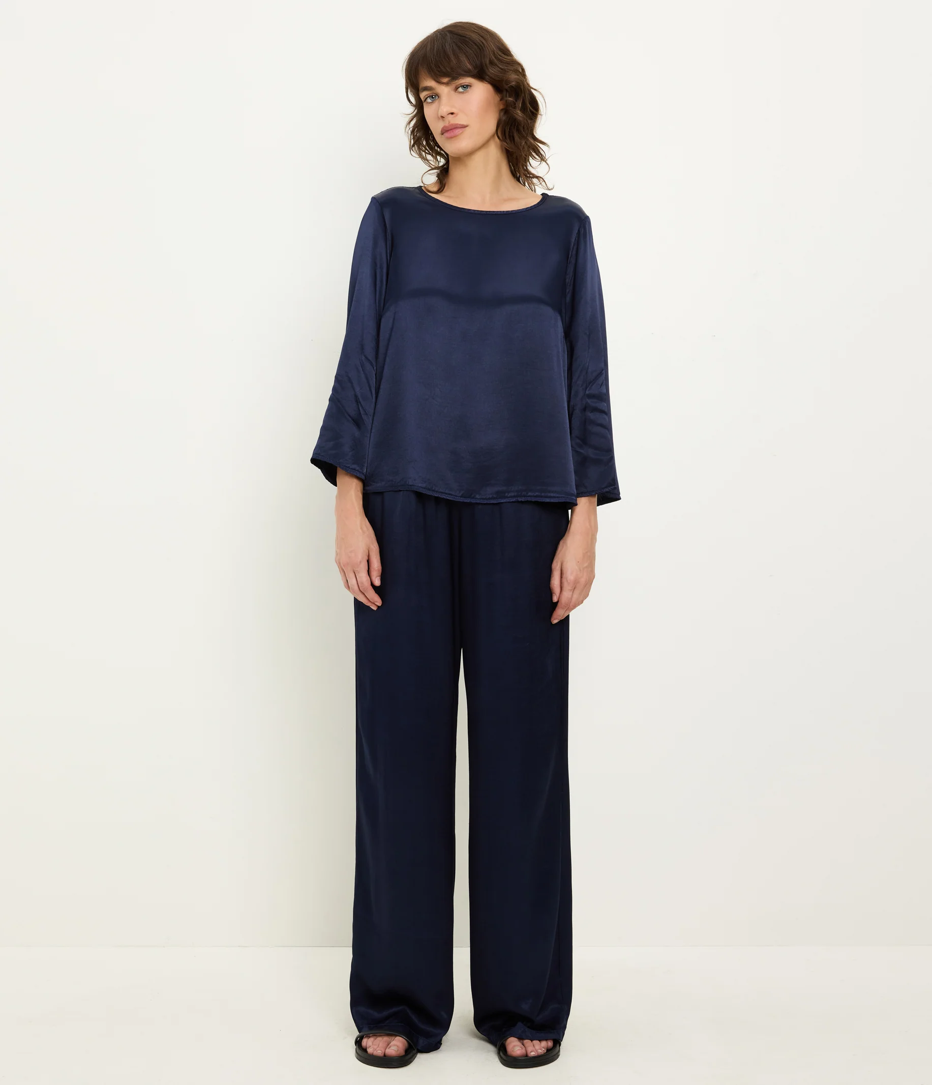 Rachelle Satin Boat Neck Top - Image 4