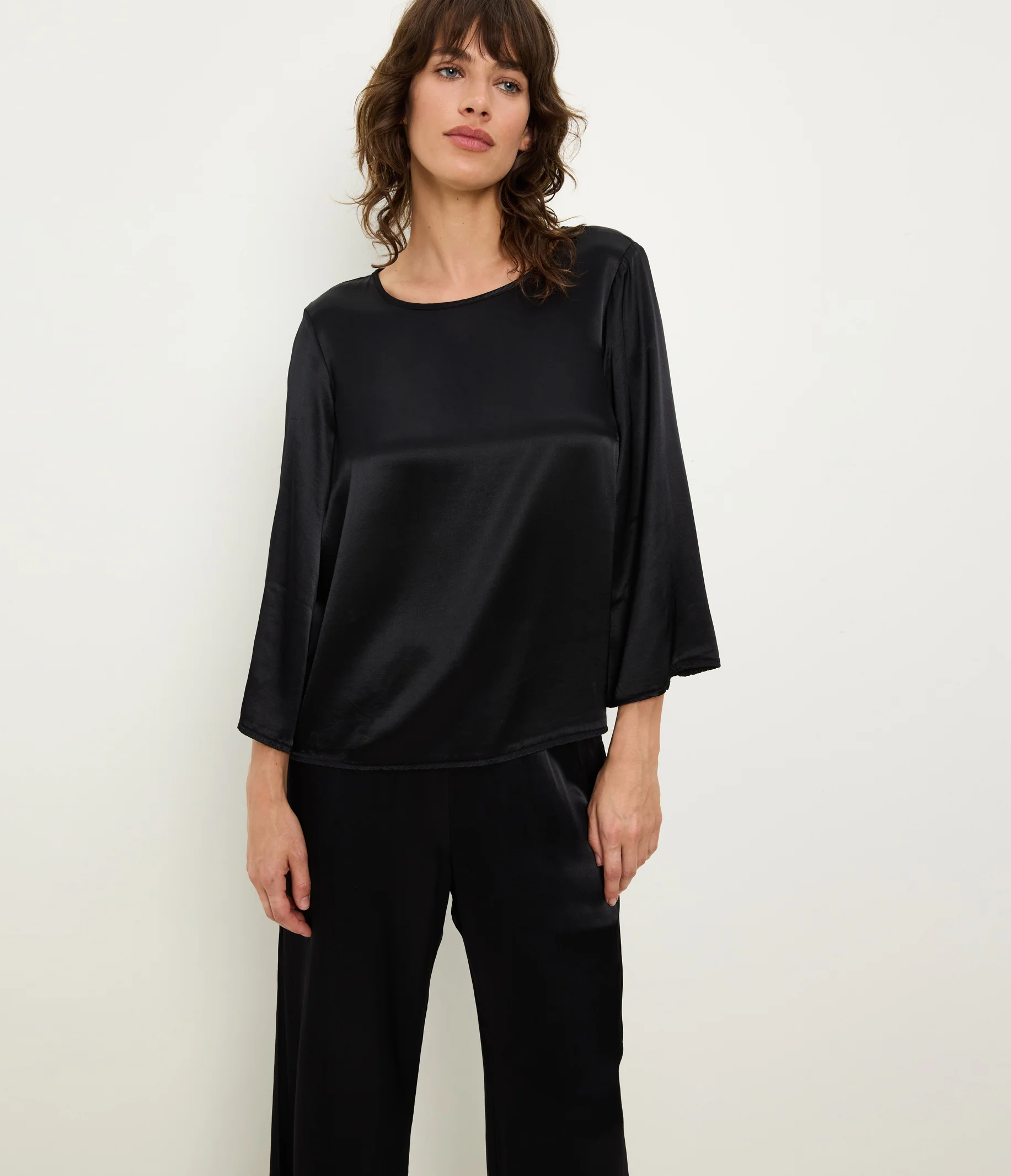 Rachelle Satin Boat Neck Top - Image 6