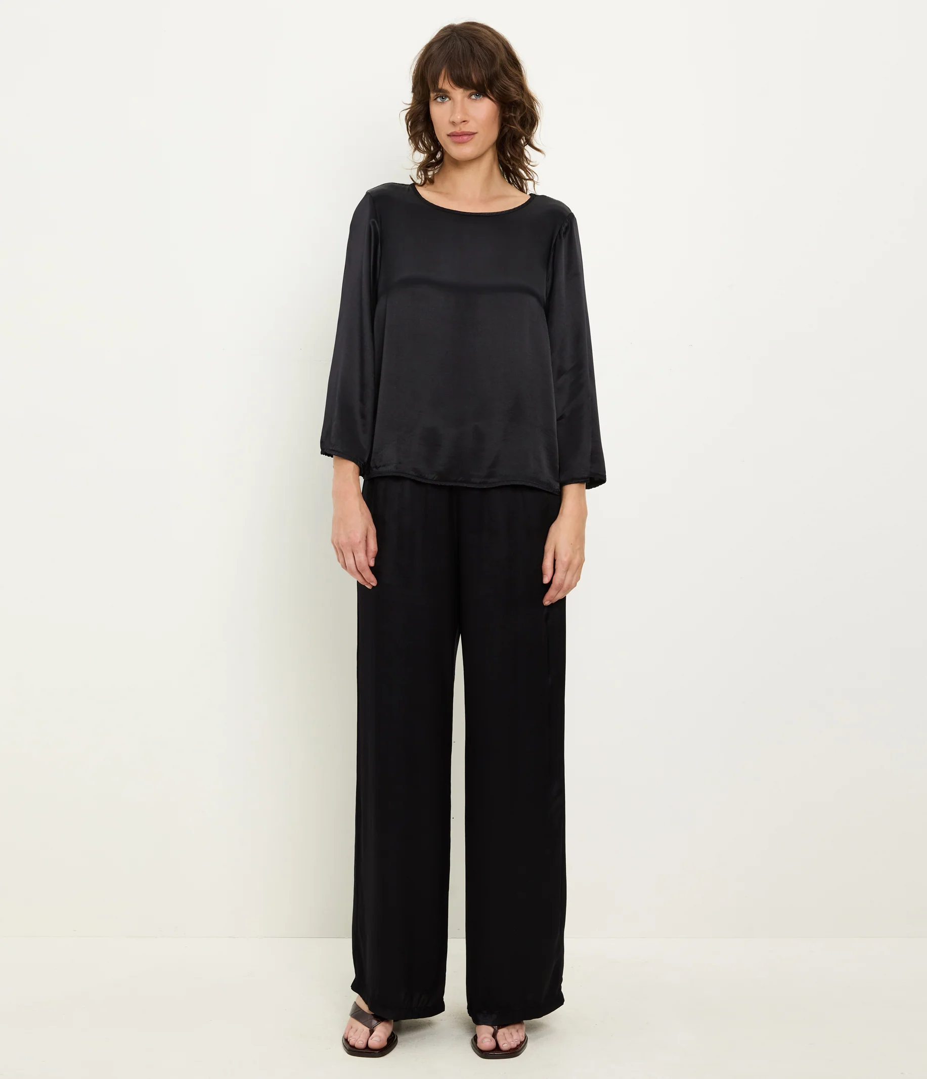Rachelle Satin Boat Neck Top - Image 8