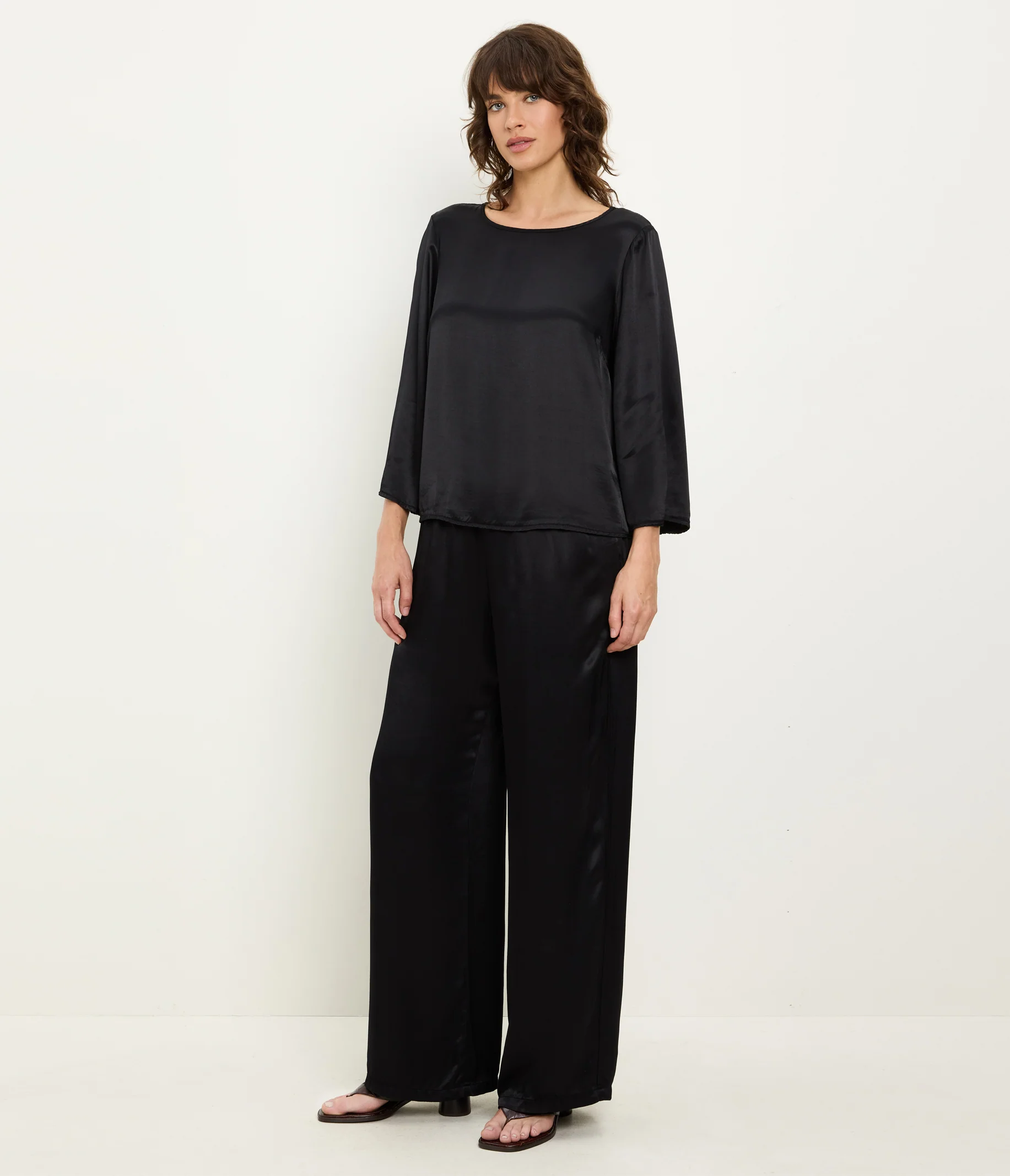 Rachelle Satin Boat Neck Top - Image 9