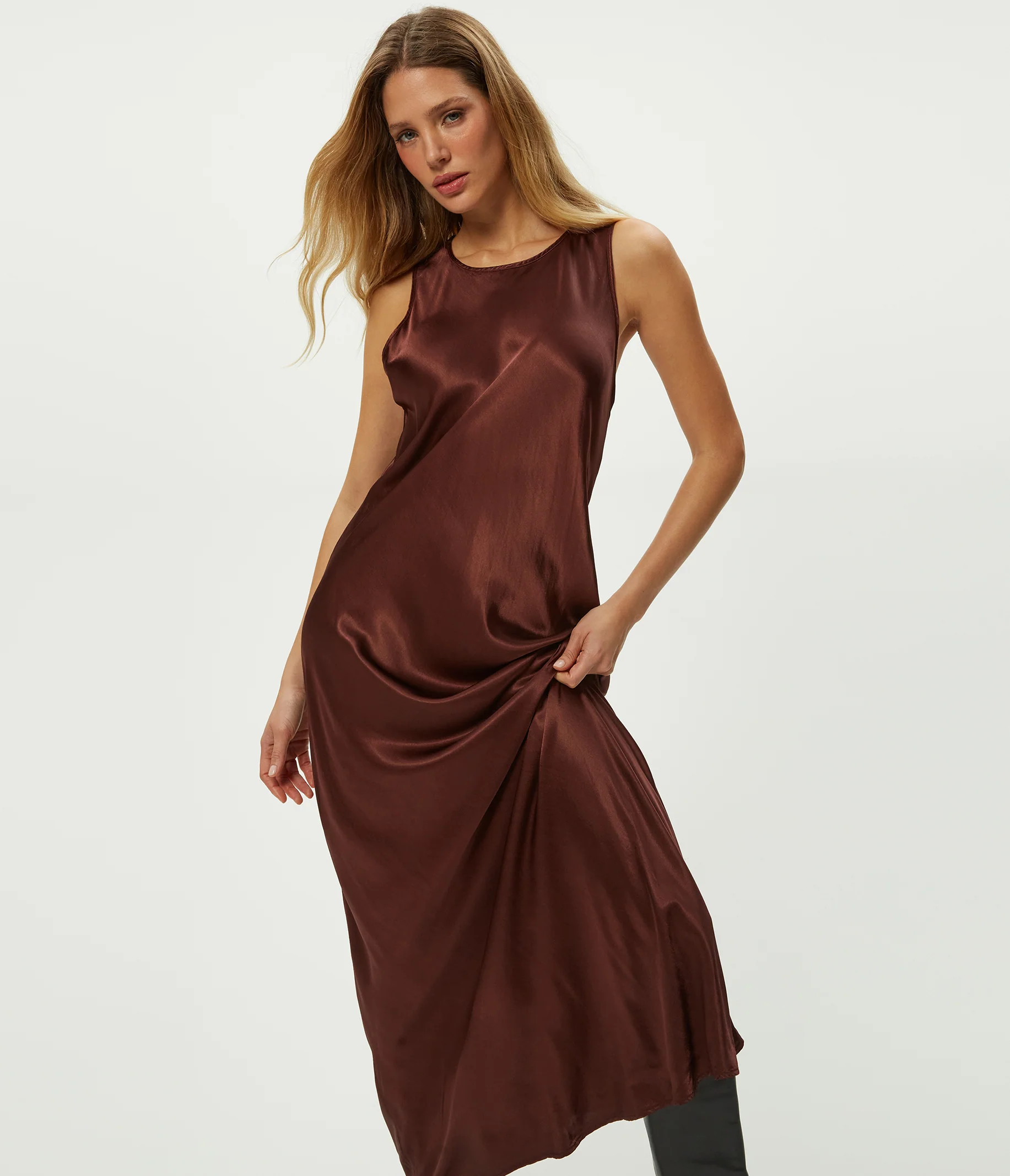 Racine Satin Maxi Dress - Image 5