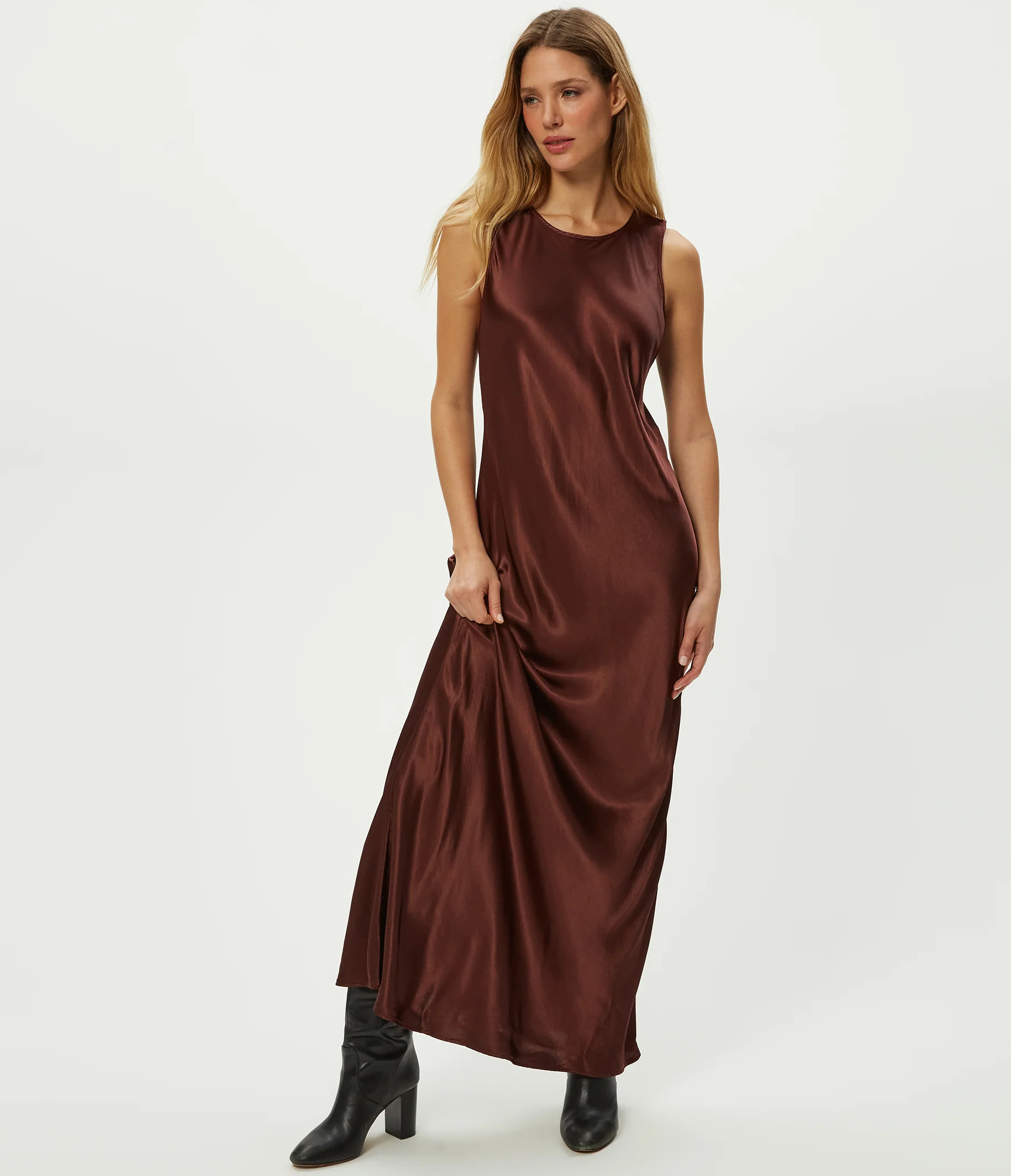 Racine Satin Maxi Dress - Image 6