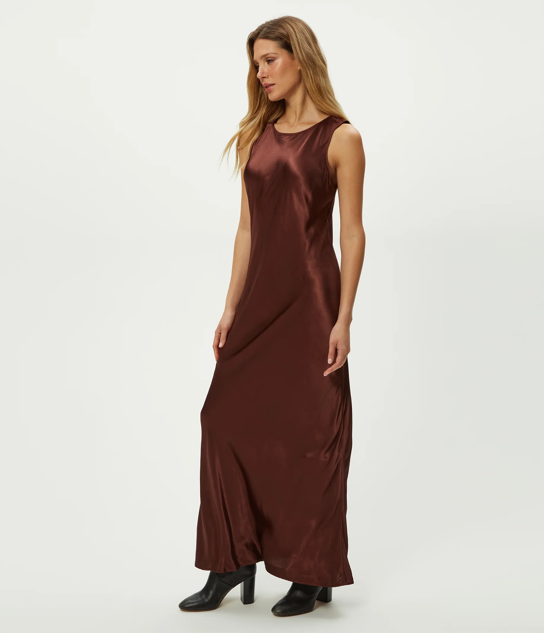 Racine Satin Maxi Dress - Image 7