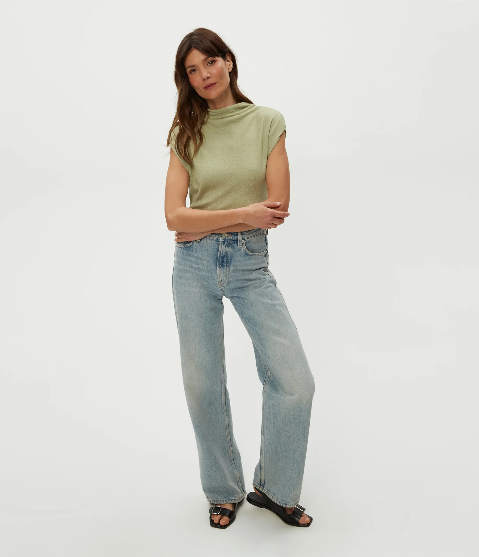 Reese Shine Power Shoulder Top - Image 10