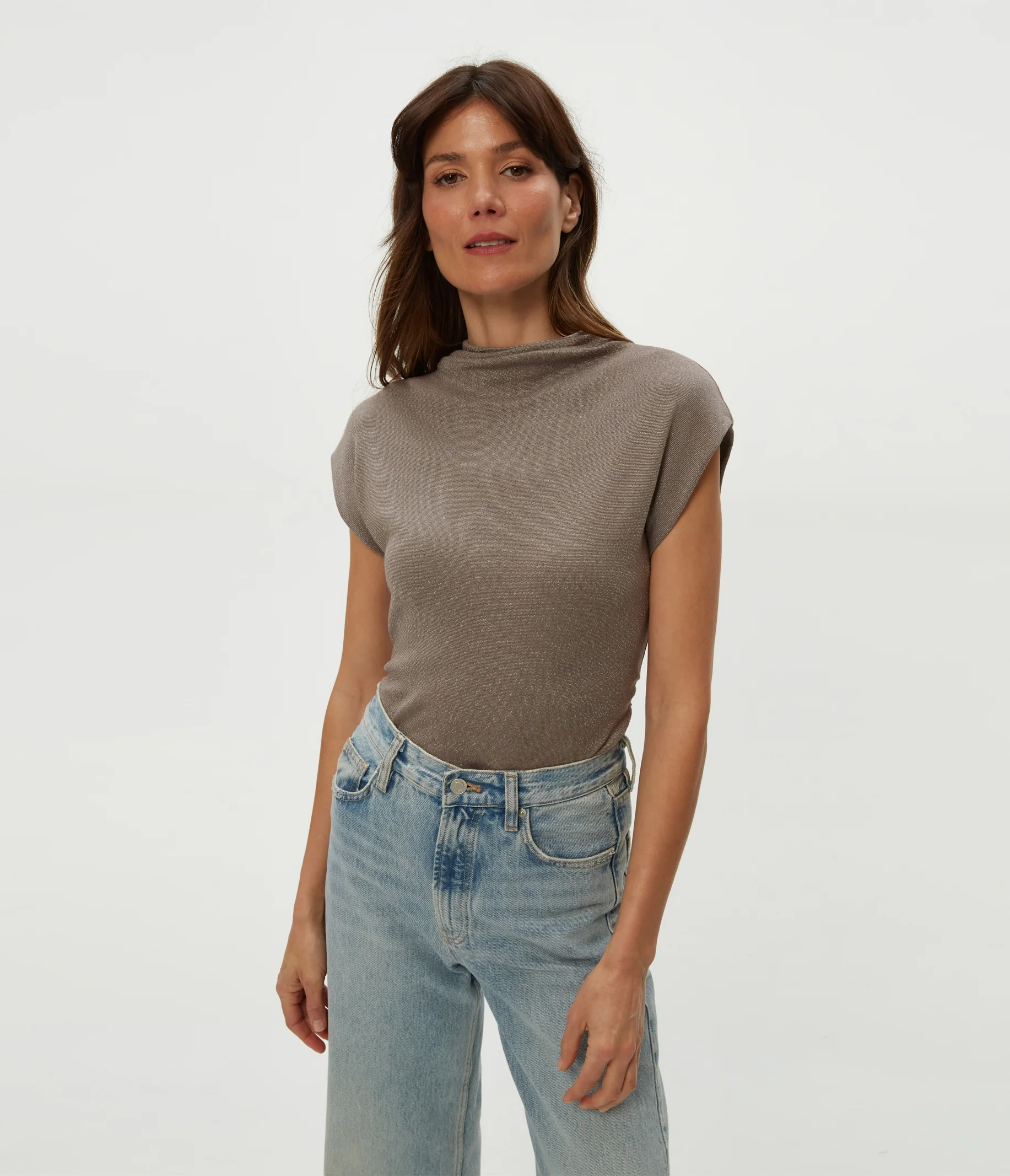 Reese Shine Power Shoulder Top - Image 21